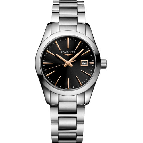 Longines Conquest Black dial Women 29.05mm