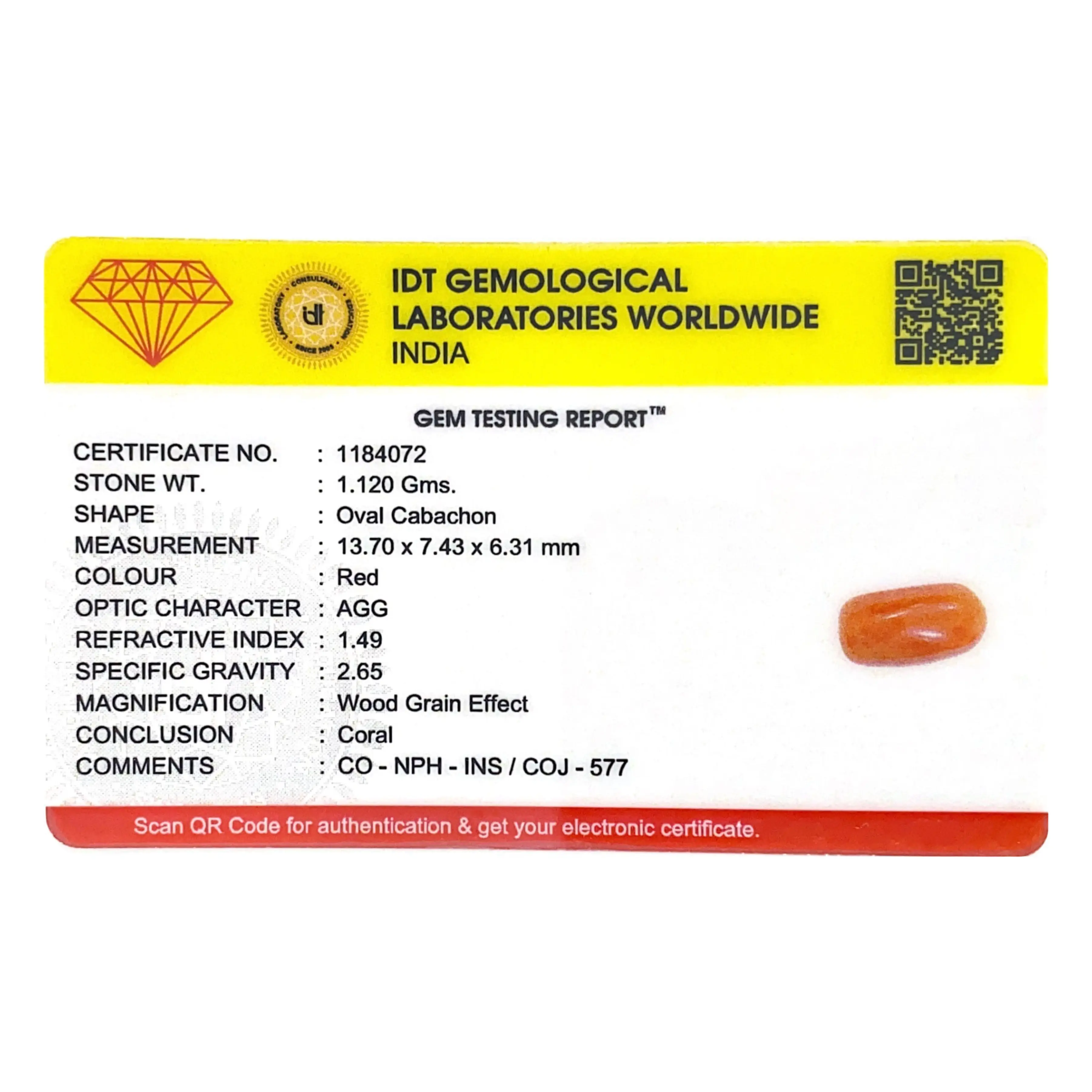 Pramogh Red Coral - 5.6 Carat - view 4