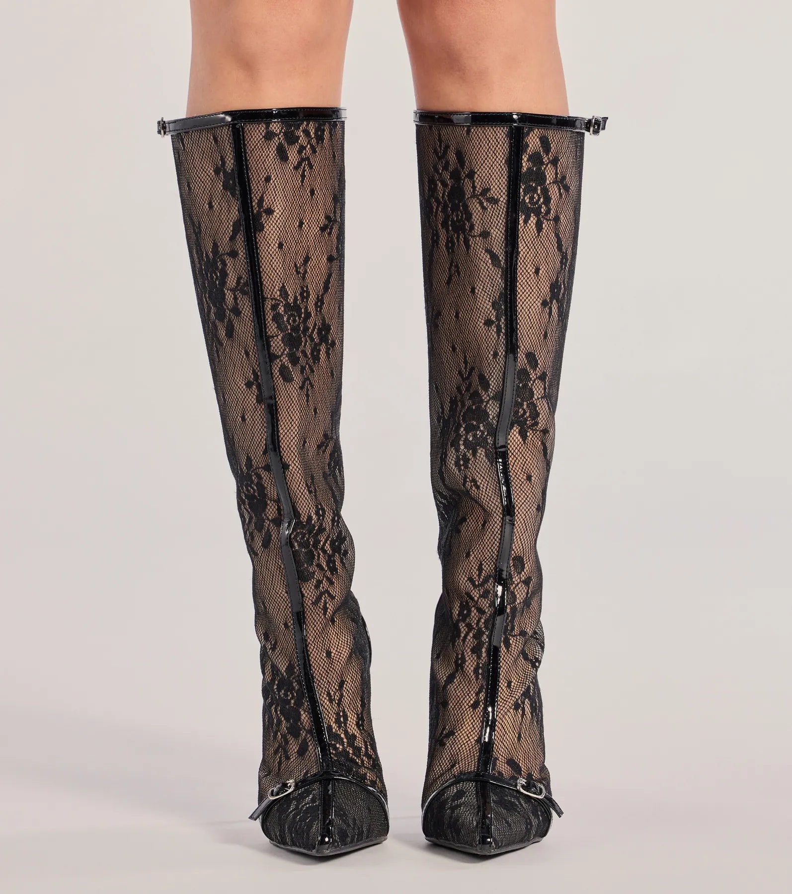 Windsor Sultry Strut Sheer Lace Under-The-Knee Boots - view 2