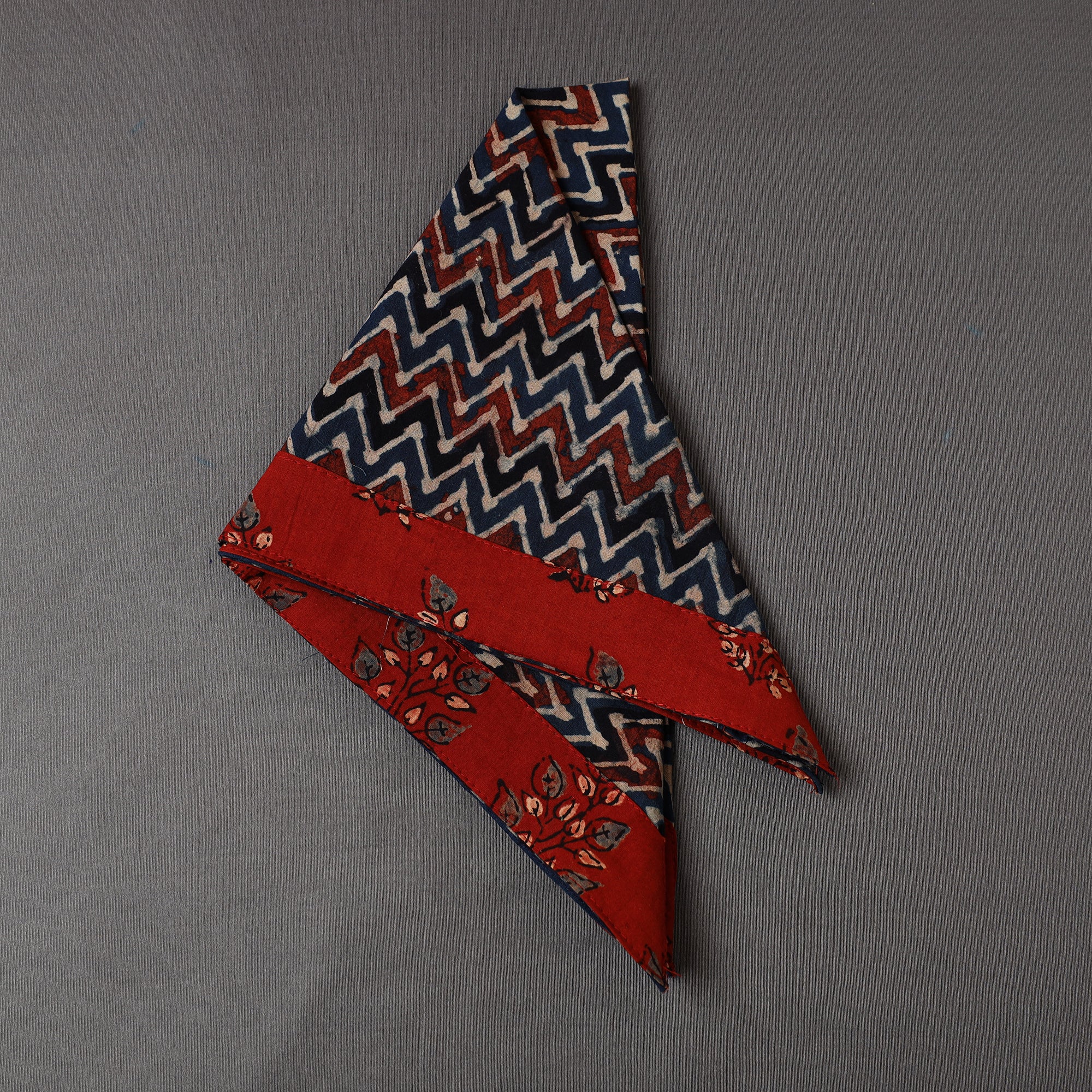 NOORI BAZAR Ajrakh Block Printed Cotton Bandana