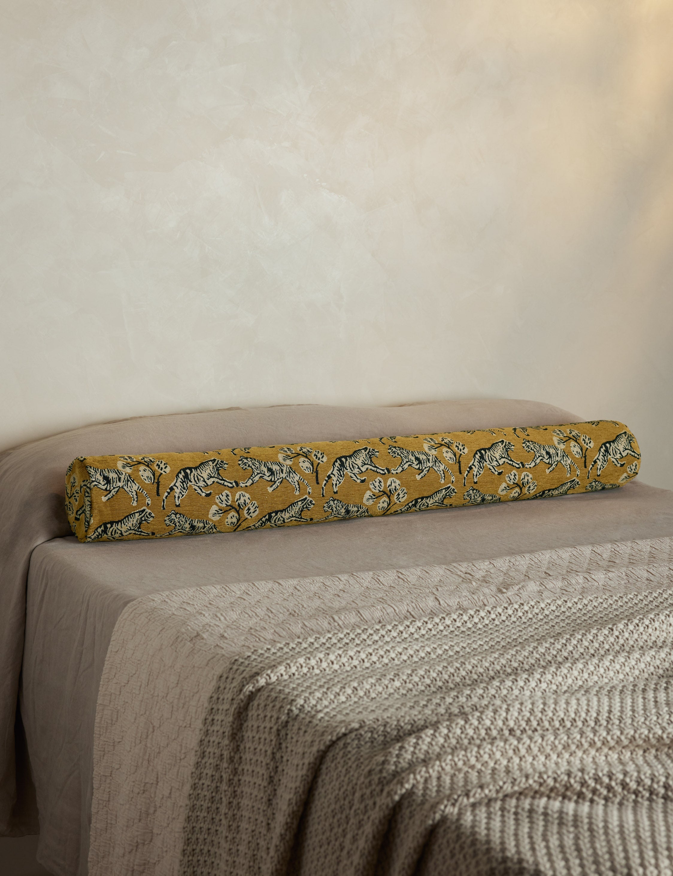 Lulu and Georgia Tiger Jacquard Long Bolster Pillow by Sarah Sherman Samuel - view 4