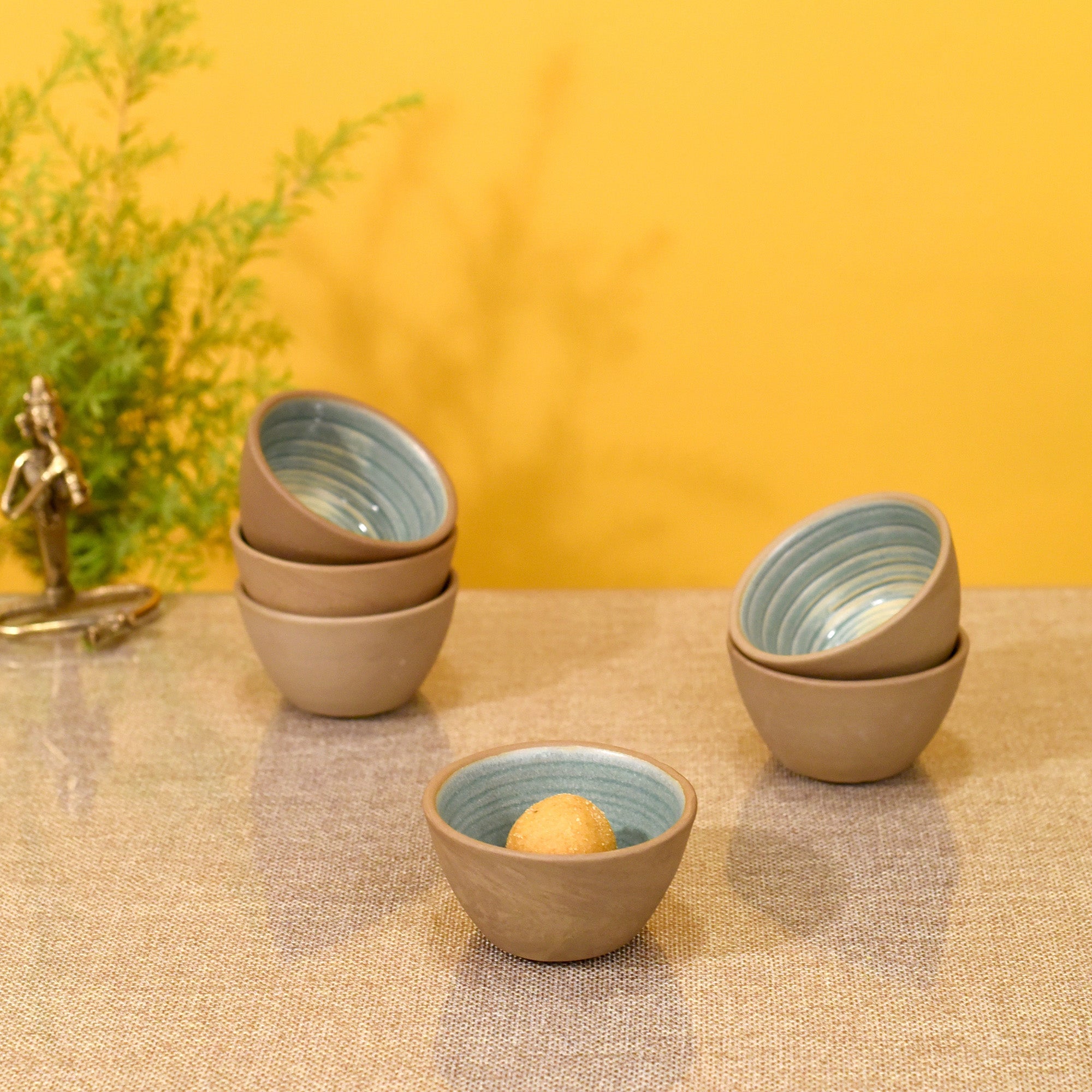 ART CREATIONS BY SUMAN SONTHALIA Beige - Desert Sand Sweet Bowls set of 6 - view 2