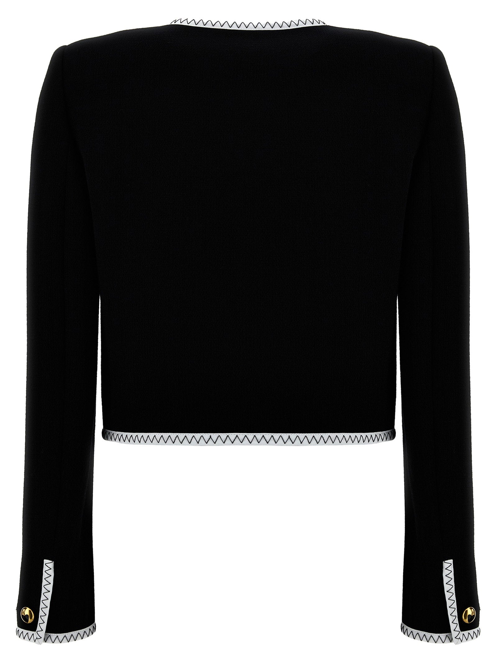 Moschino Crepe Short Jacket – 58% vi, 40% wv, 2% ea - view 2