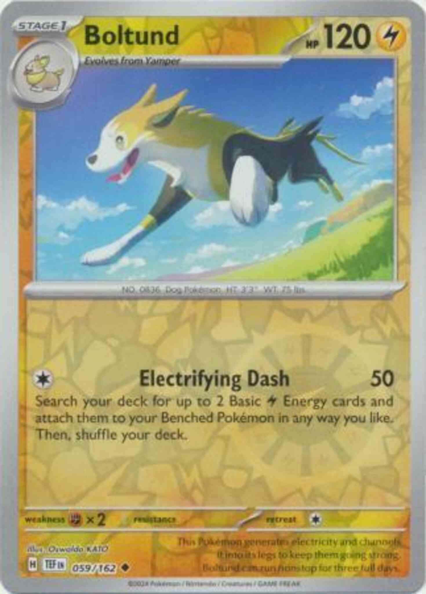 Uncommon sv05-059 reverse – Pokémon Boltund - 059/162 - Uncommon [sv05-059] [Reverse Holo]
