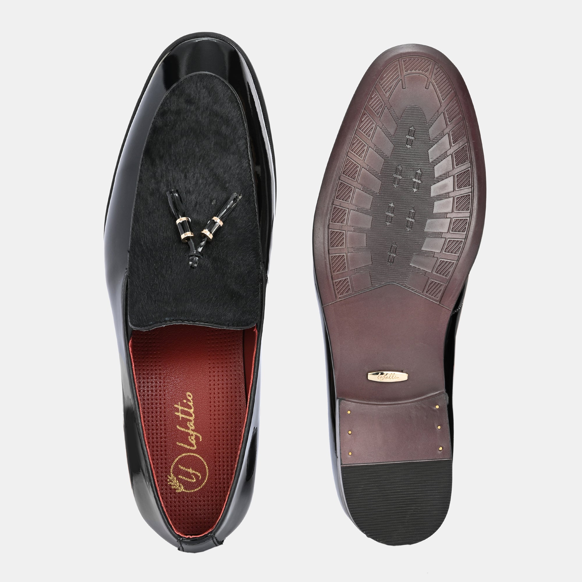 Stallion Tassel Loafers by Lafattio – Black - view 6