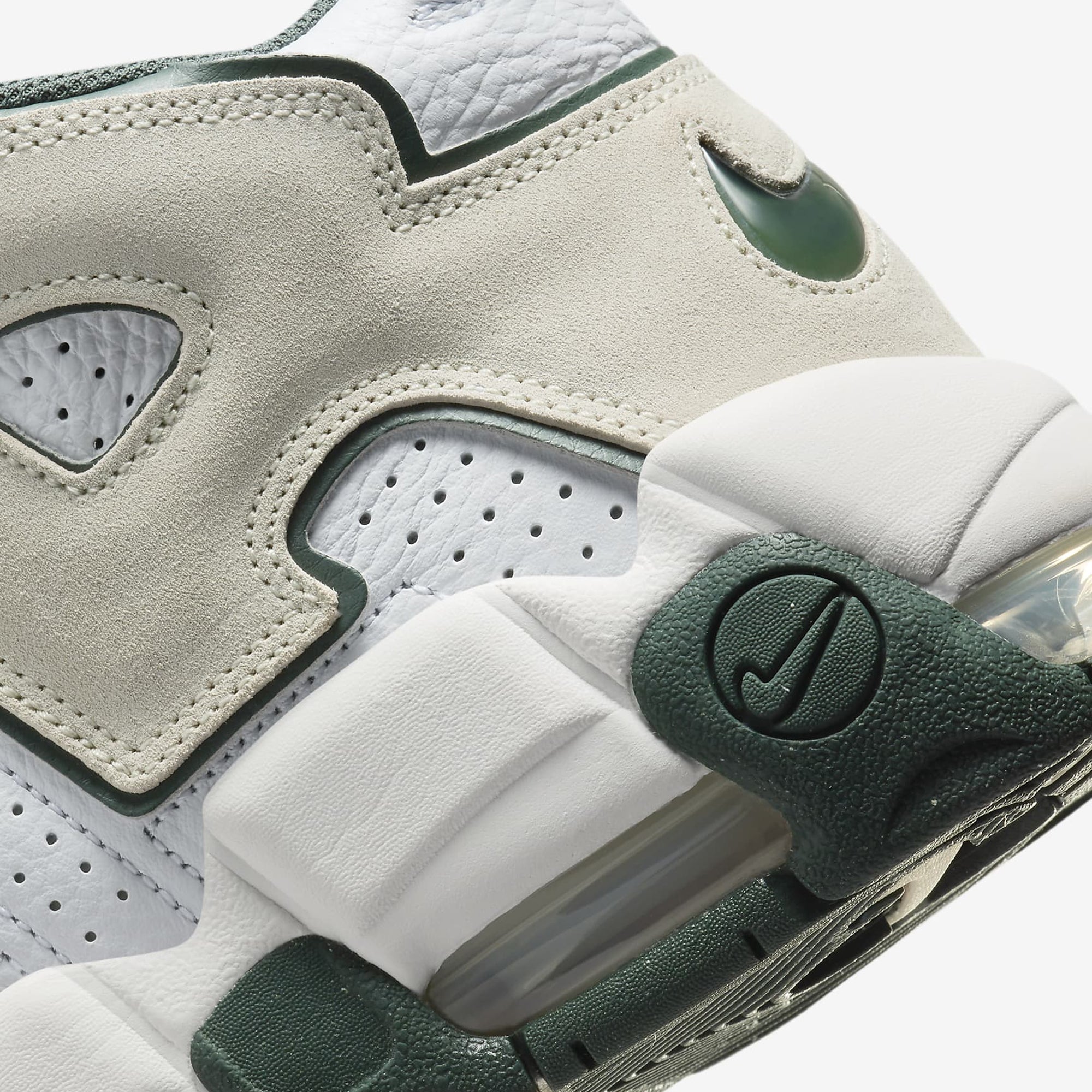 Nike | AIR MORE UPTEMPO '96 { WHITE/SEA GLASS-VINTAGE GREEN - view 5