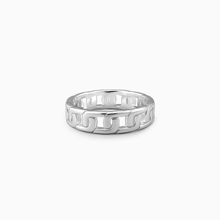 GIVA Jewellery Silver Classic Linking Ring For Him