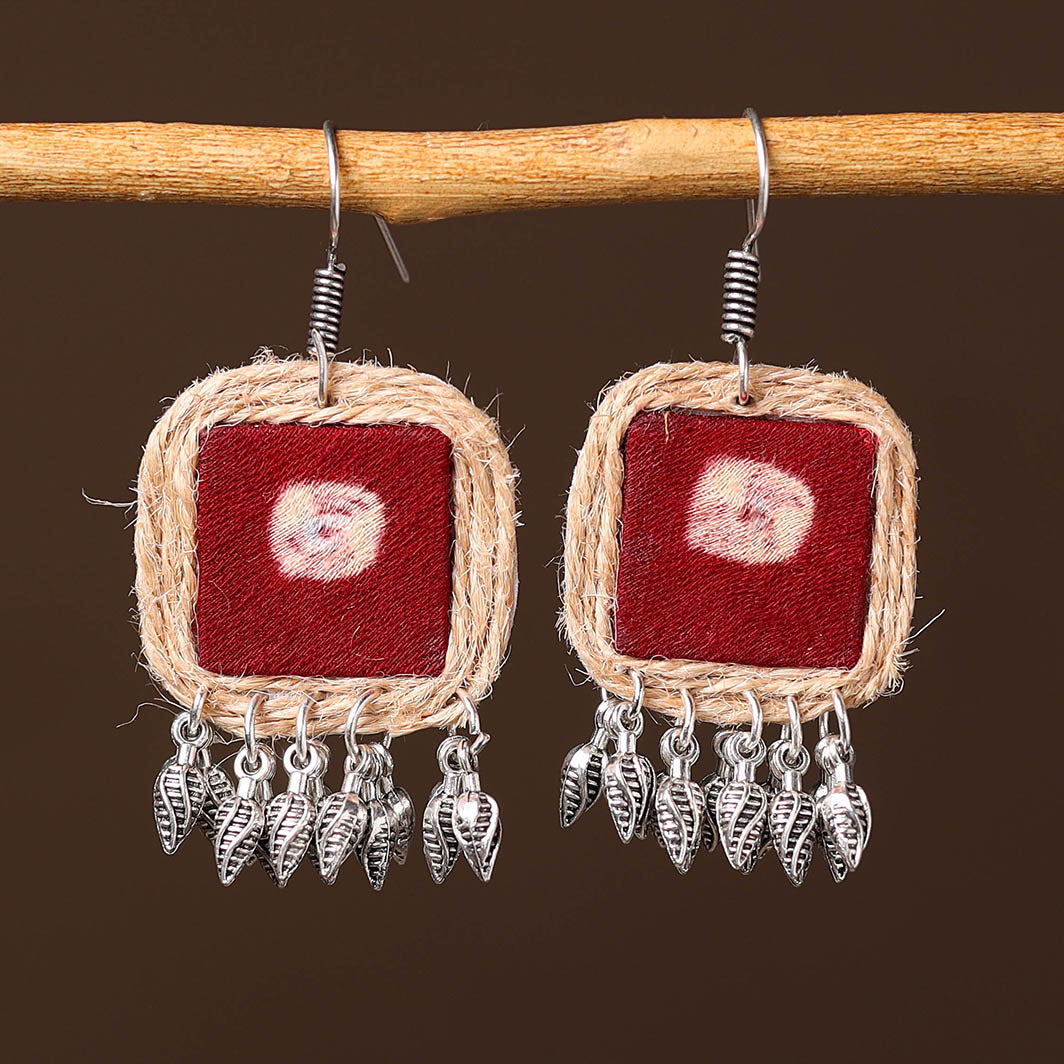 JALPARI Afia Handcrafted Fabart Jute Earrings - view 2