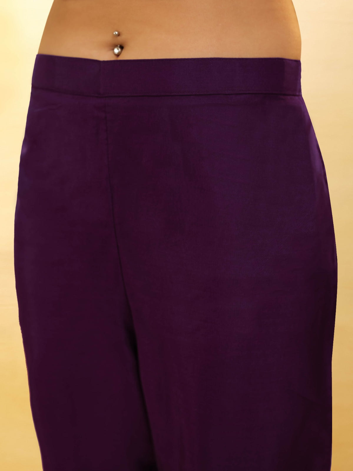 ClothsVilla Purple Organza Dress with Intricate Embroidery – Ready to Wear - view 8