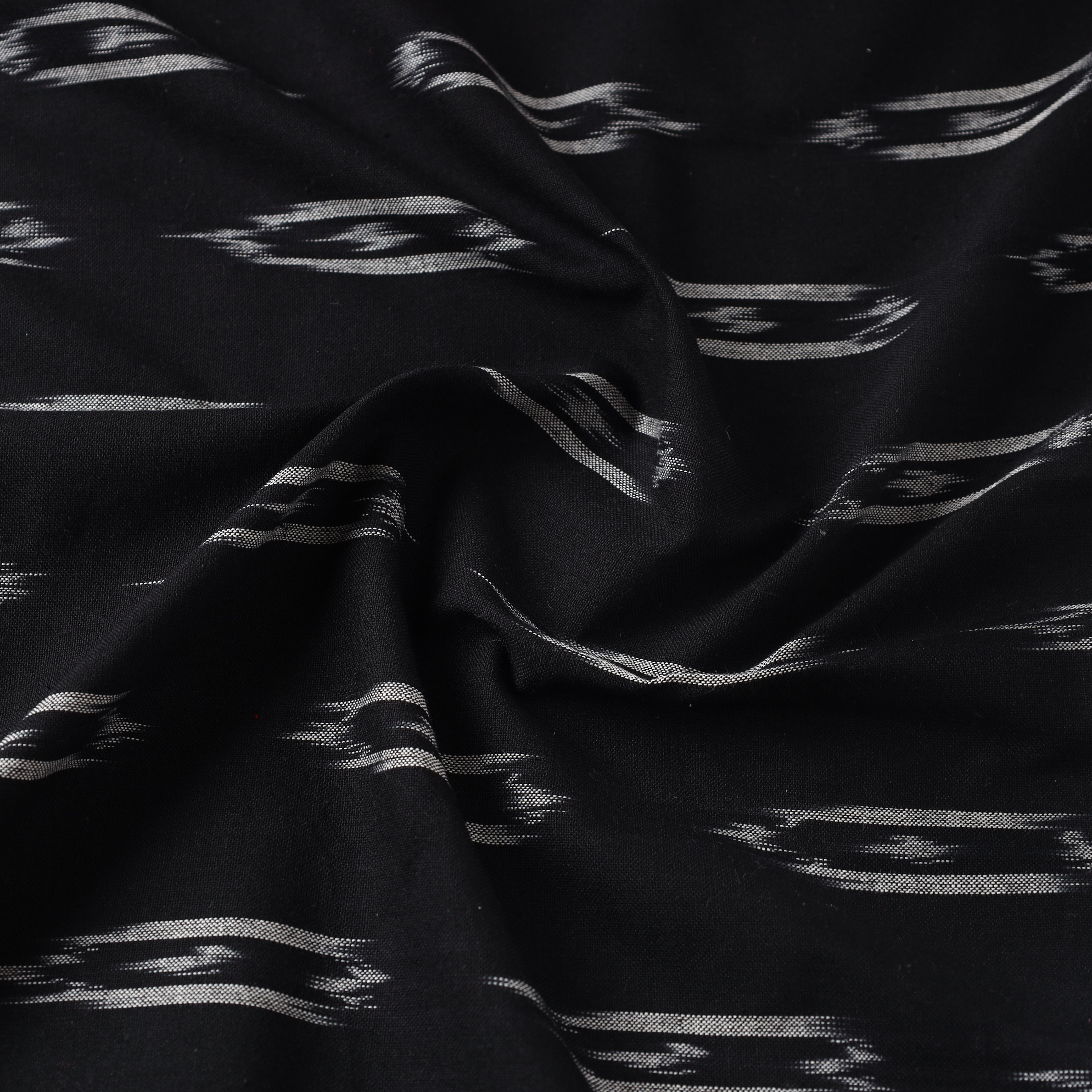 SOUTH KARGHA Black - Cotton Pochampally Ikat Weave Fabric 07 - view 3