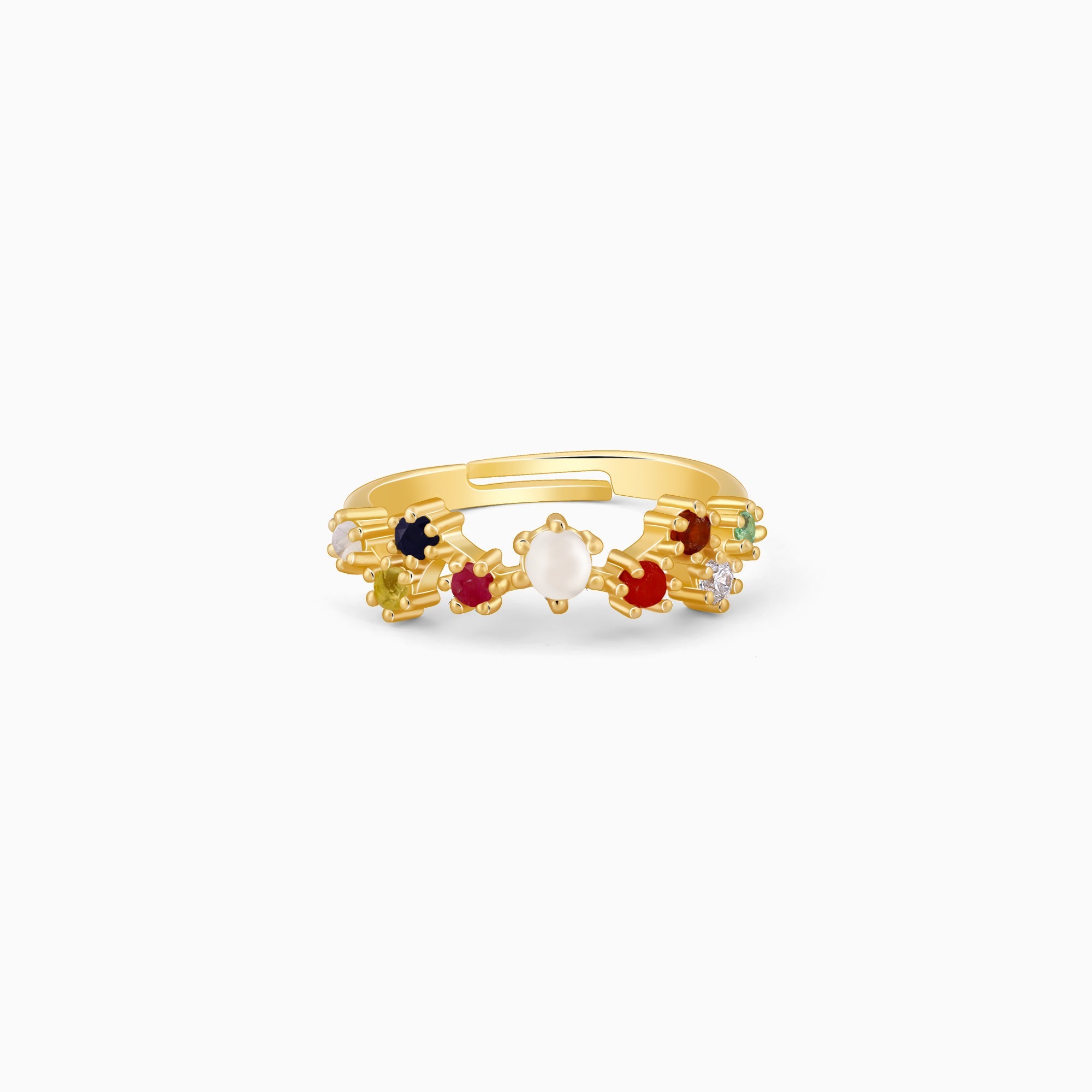 GIVA Jewellery Golden Spectra Glow Ring