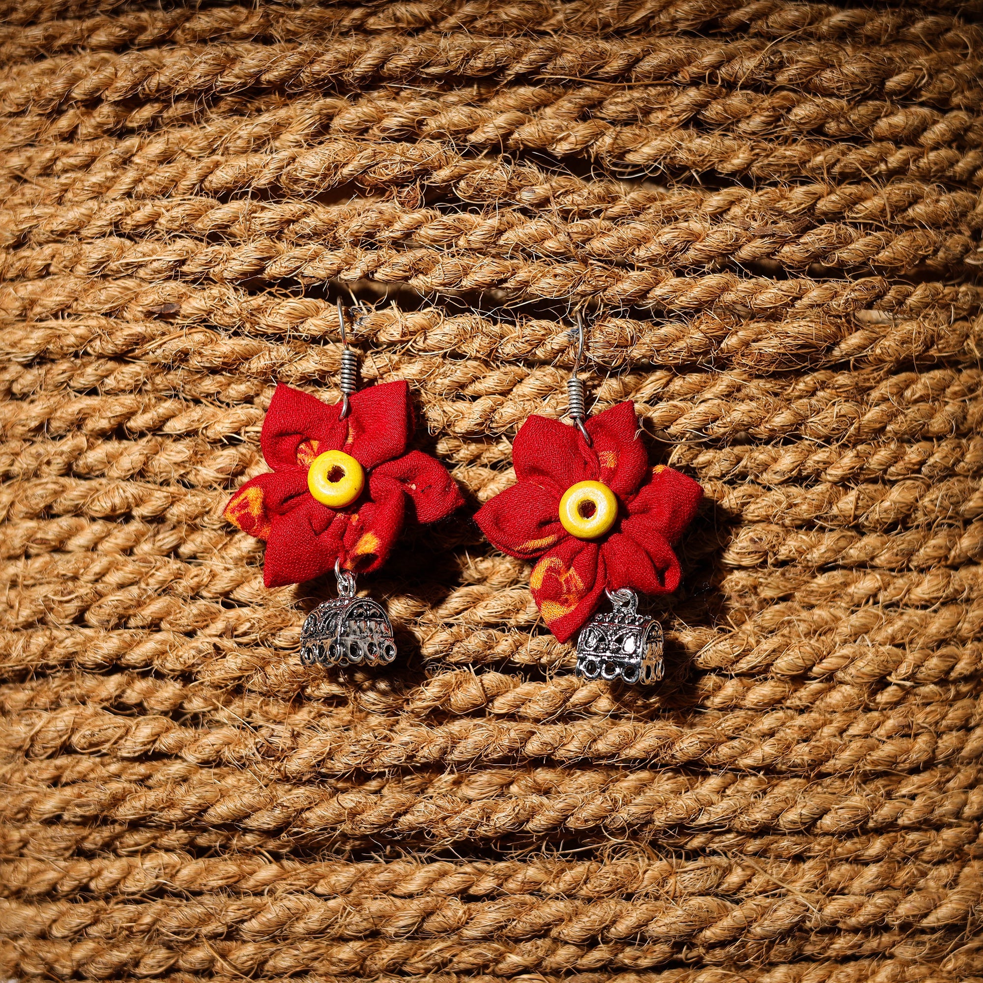 JALPARI Amaira Handcrafted GS Fabart Phool Kali Earrings