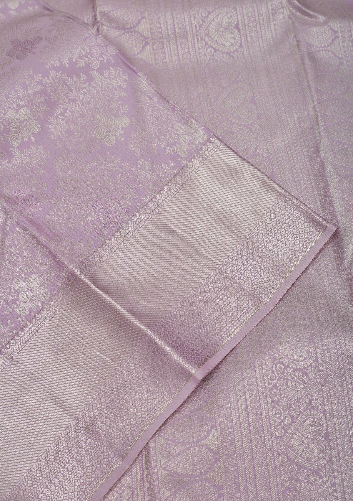 Koskii Lavender Zariwork Pure Silk Saree – Women's - view 4