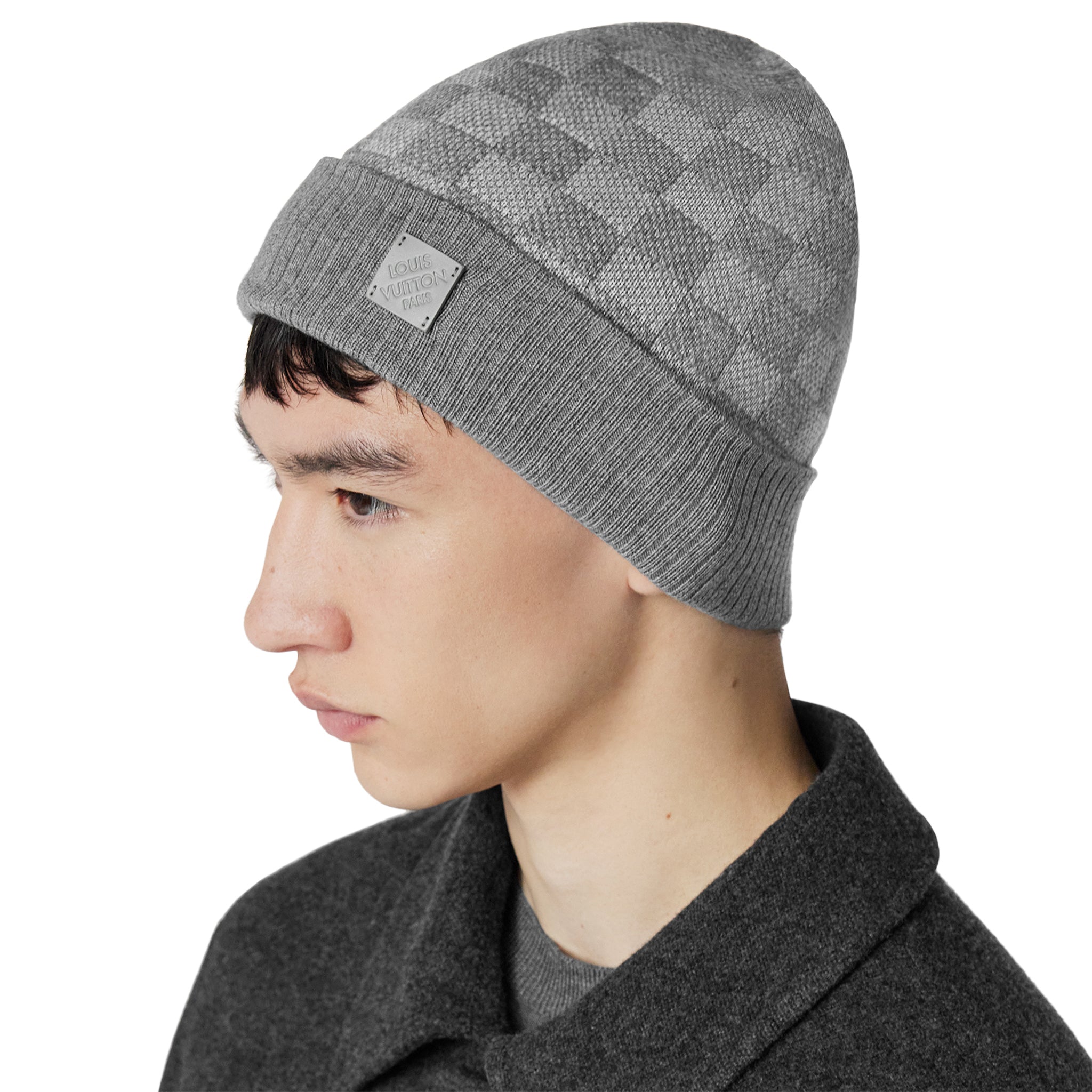 Louis Vuitton Néo Petit Damier Grey Beanie & Scarf - view 2