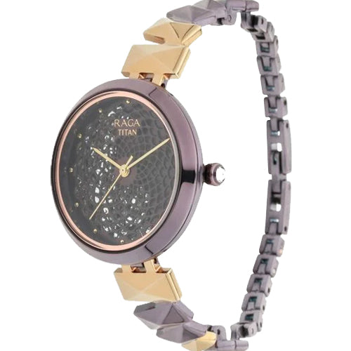 Titan Raga Facets Brown Dial Analog Stainless Steel Strap watch for Women 31mm NS95121KM01 - view 2