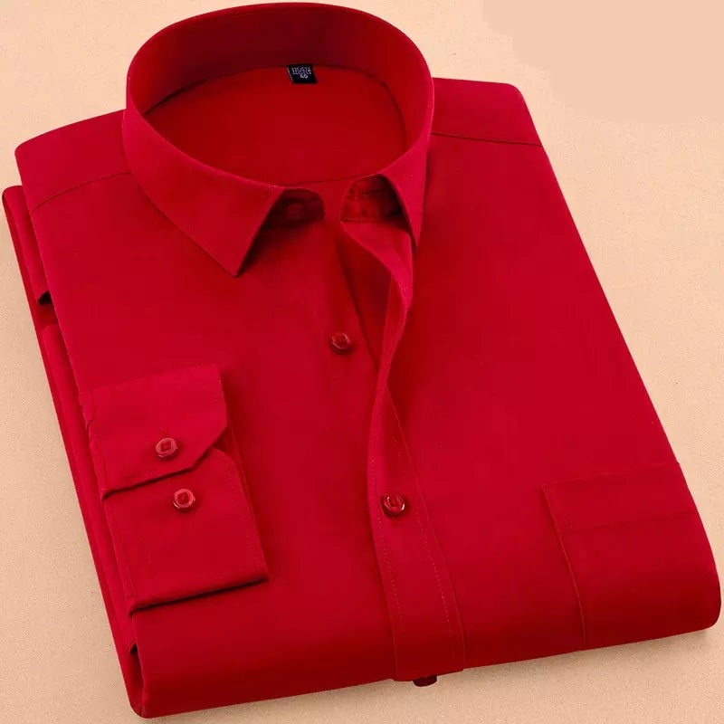 BlackTree New Cotton Blend Solid Shirts (Red)