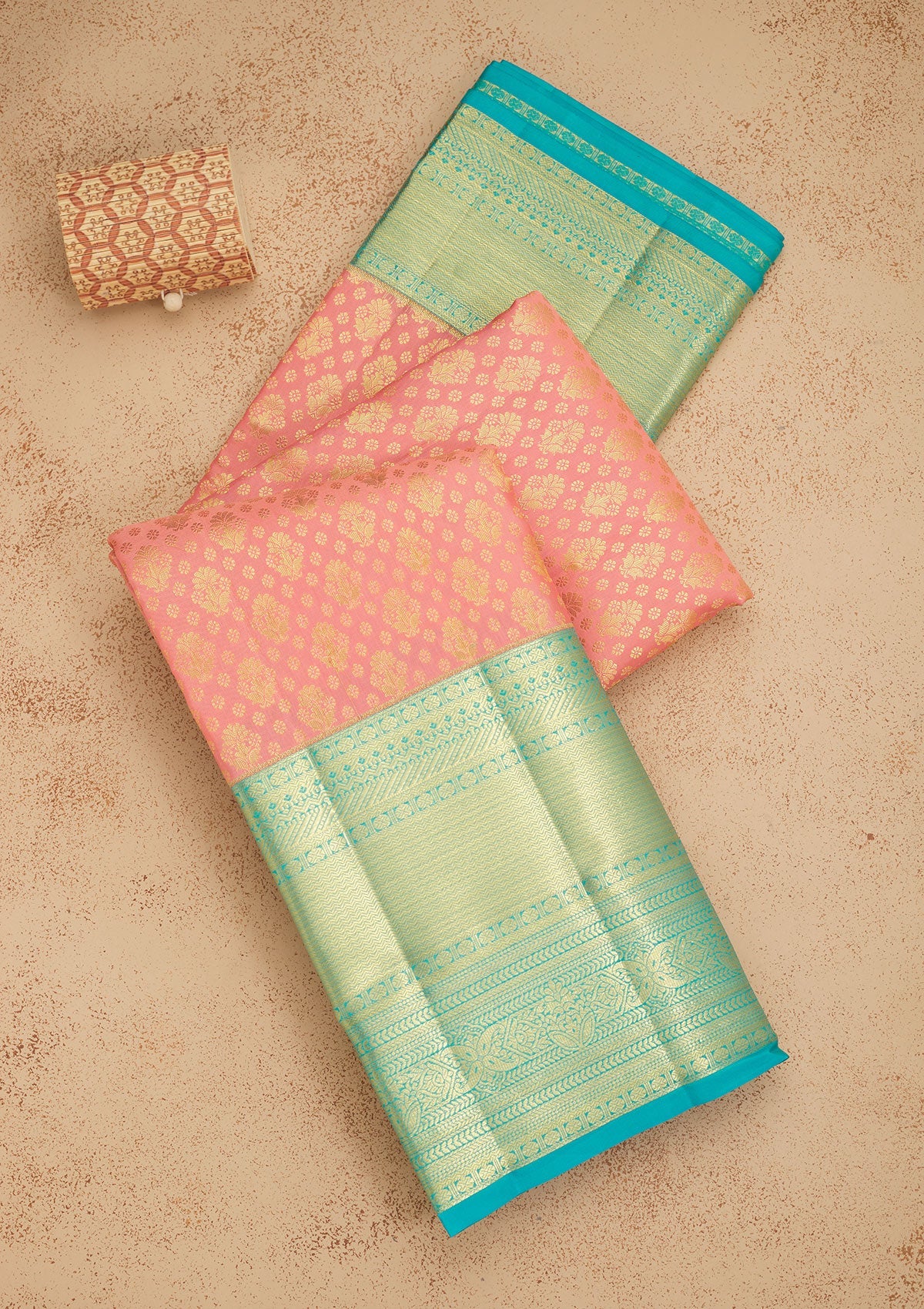 Koskii Baby Pink Zariwork Pure Silk Saree – Women's