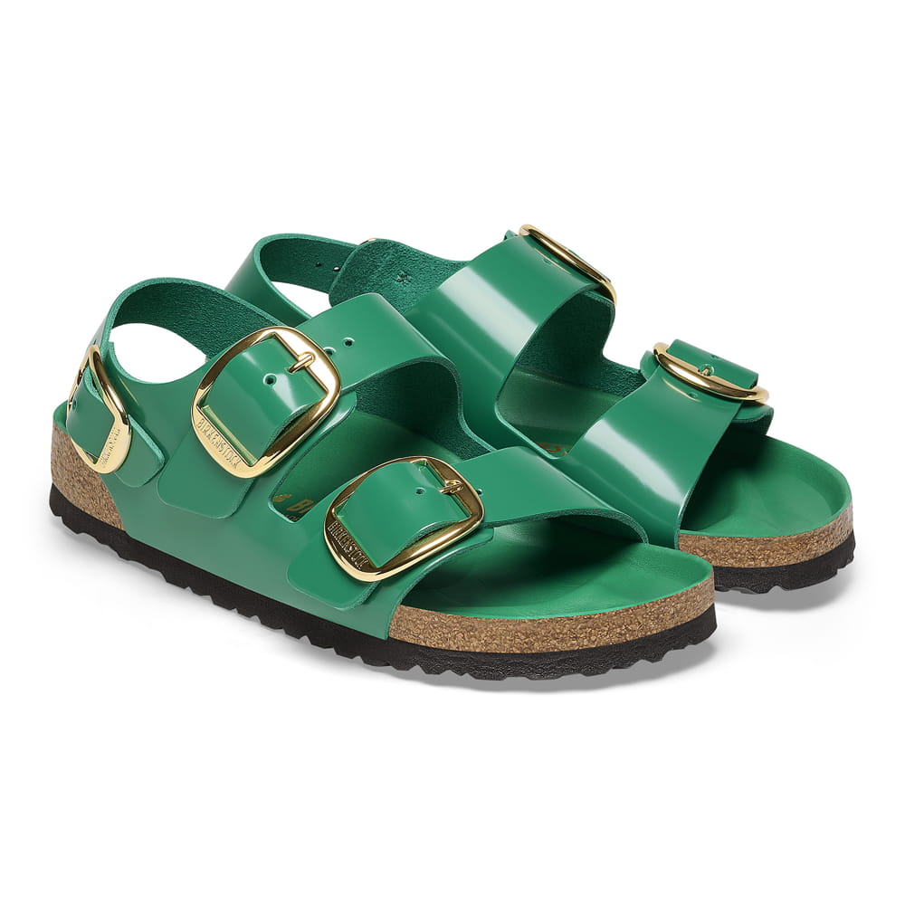 Birkenstock Milano Big Buckle Natural Leather Patent - view 2