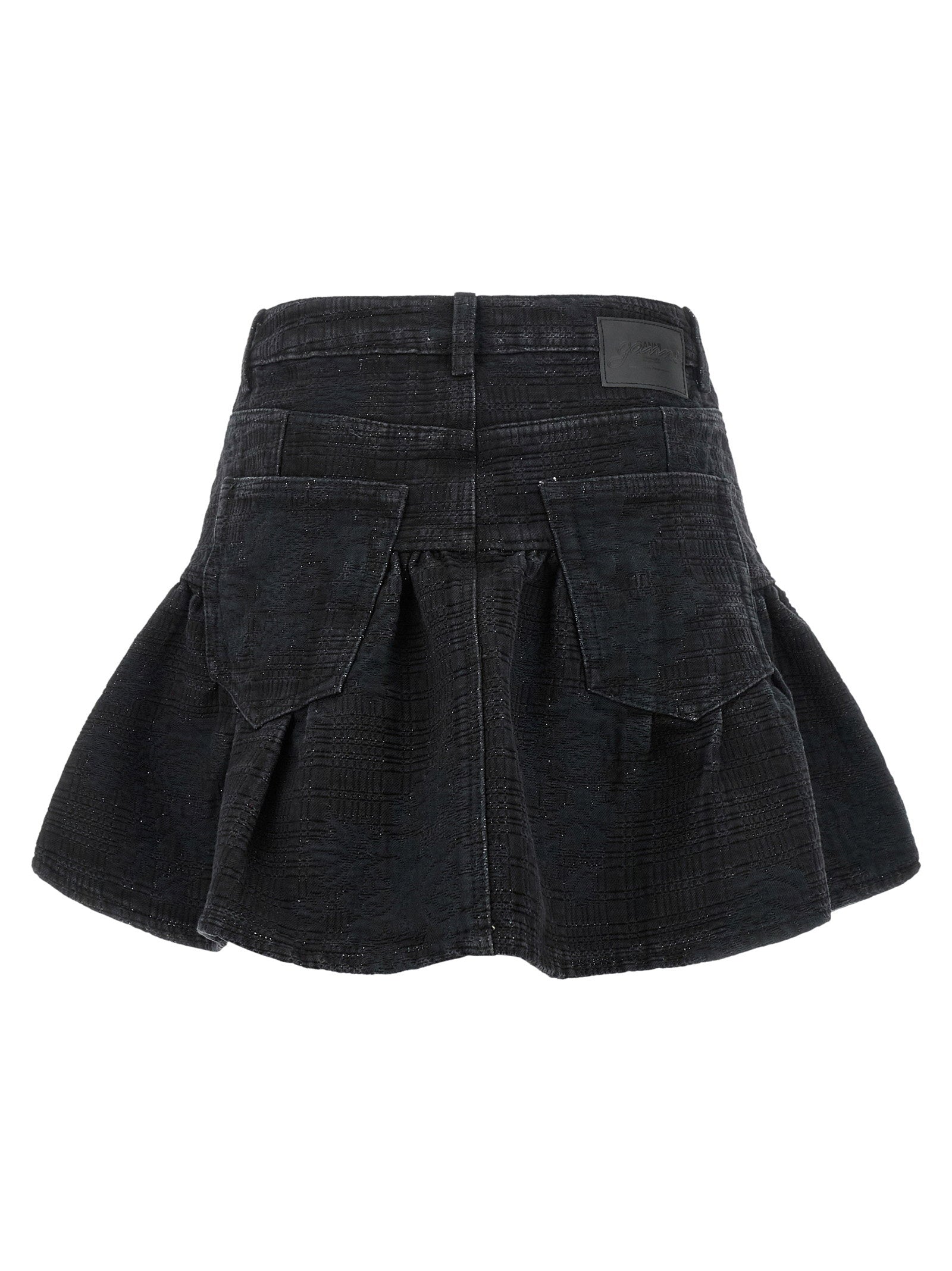 Ganni Lurex Denim Skirt - view 2