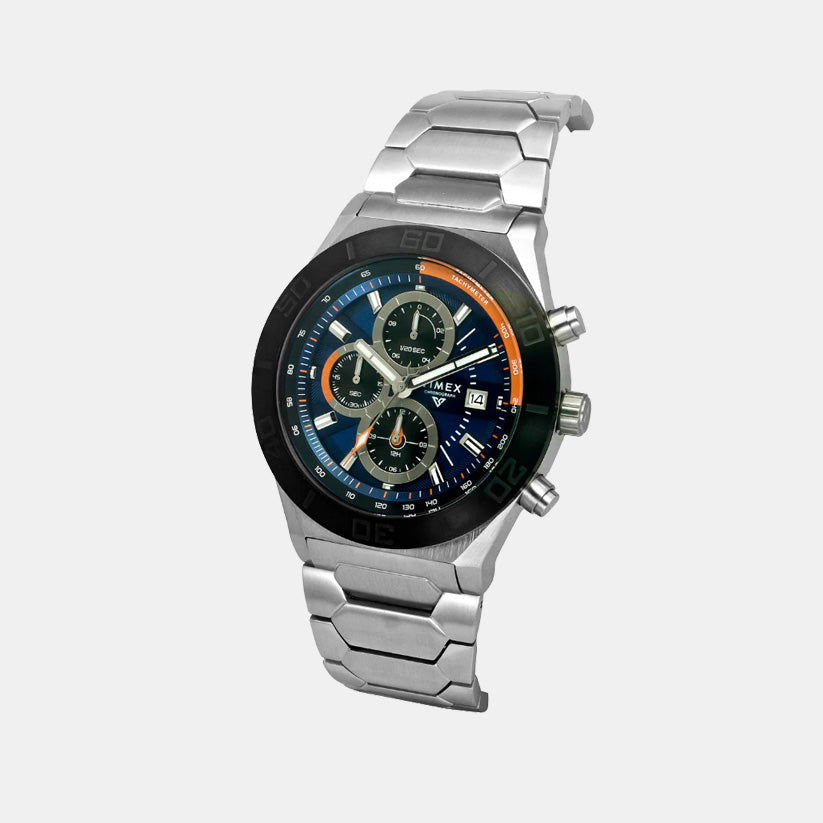Timex E Class Men Quartz Blue Dial Chronograph Stainless Steel Watch TWEG24900 - view 2