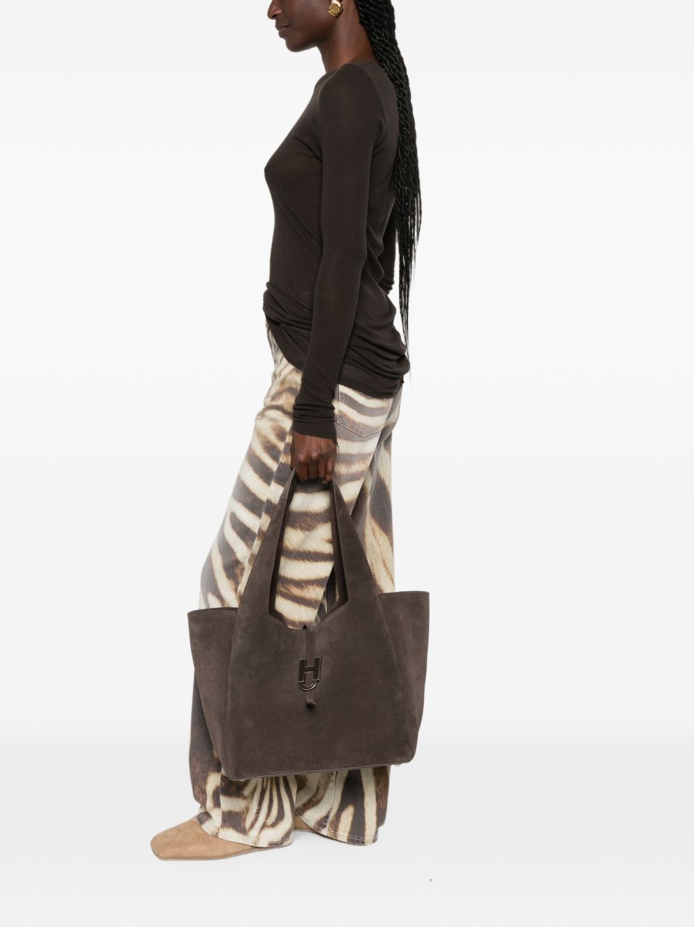 Hogan Trend Leather Tote – Calf Suede 100% - view 3