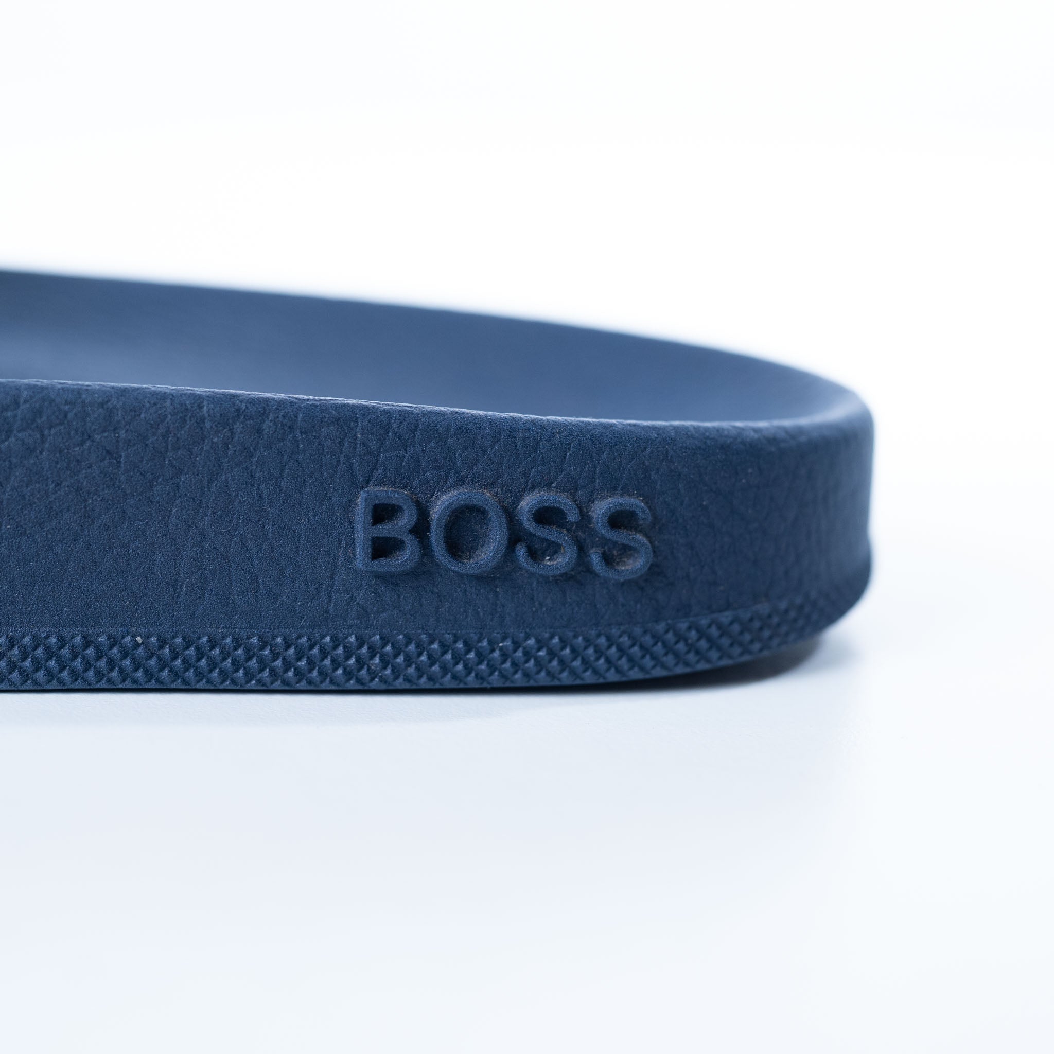 Hugo Boss Mens Navy Blue Sliders - view 3