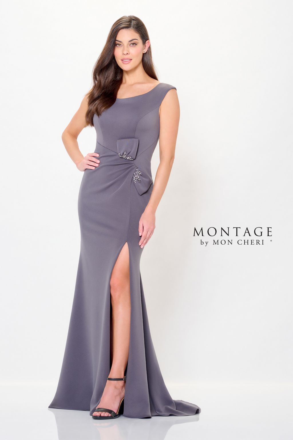 Montage M903 Long Fitted Formal Beaded Evening Dress - view 5