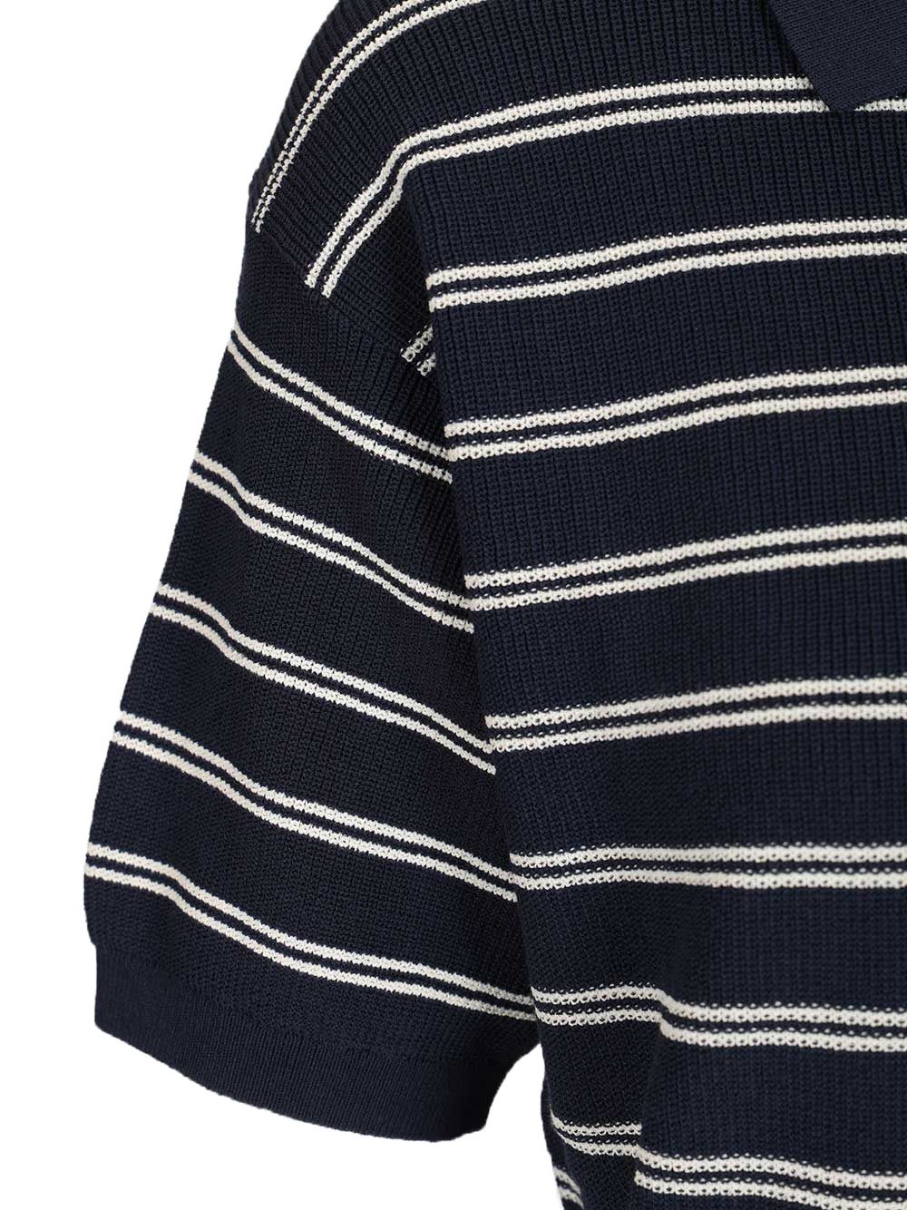 Dunst Cotton blend striped polo shirt - view 3