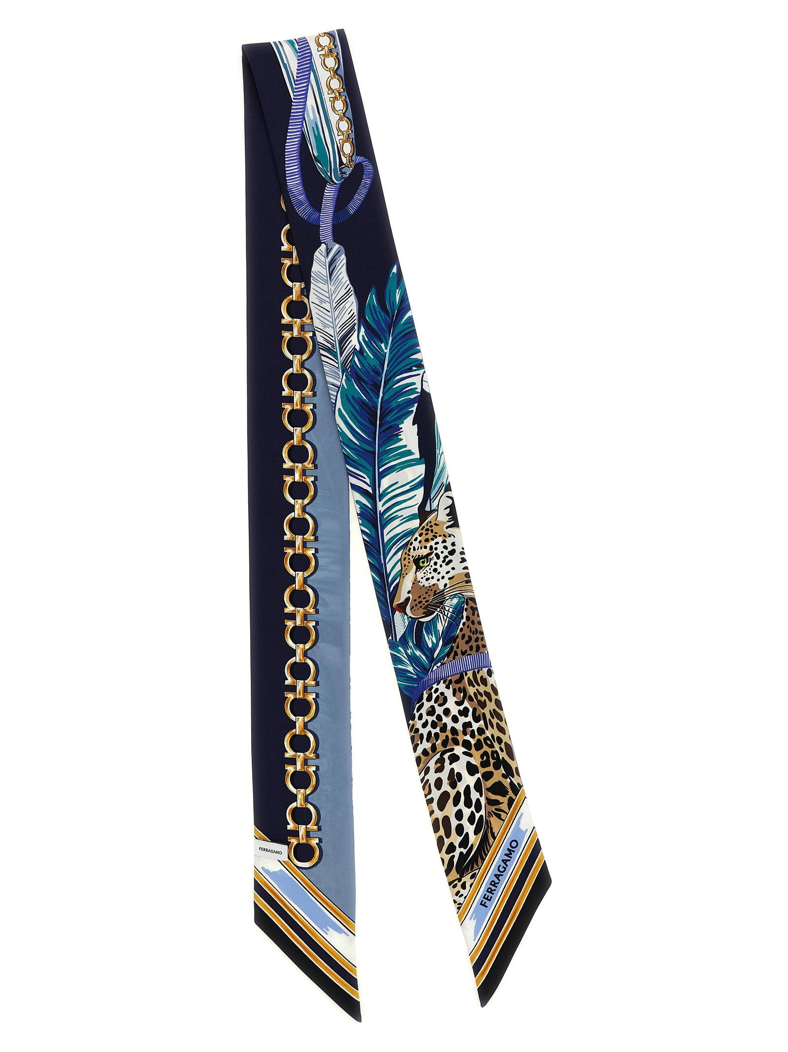 Ferragamo Bandeau Felini Print – 100% silk