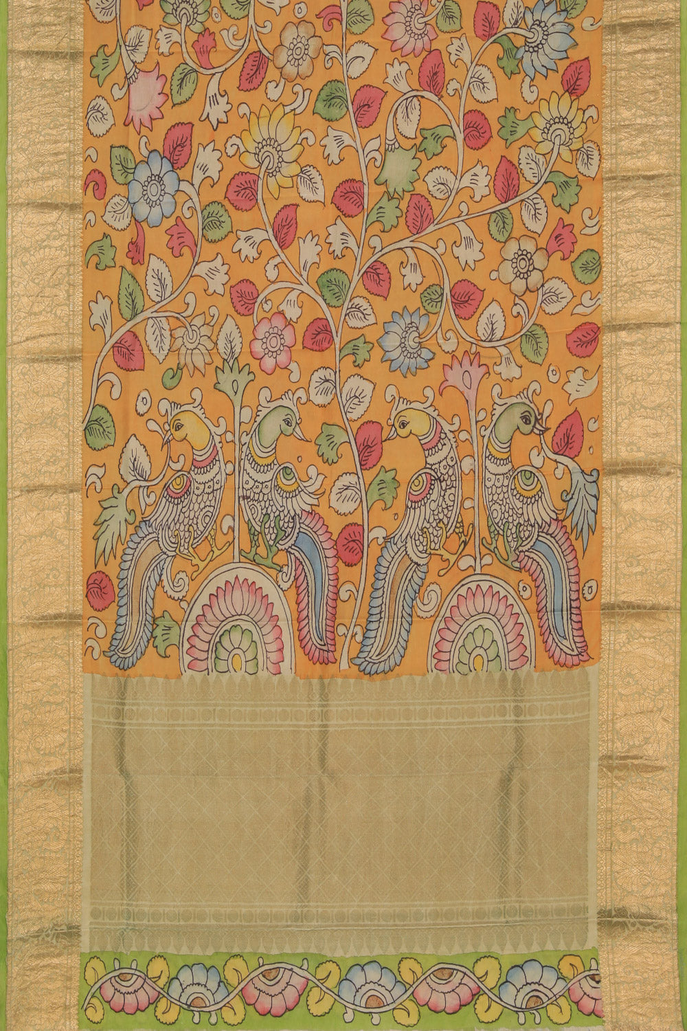 Kalanjali Kanchi Silk Kalamkari Dupatta - view 3