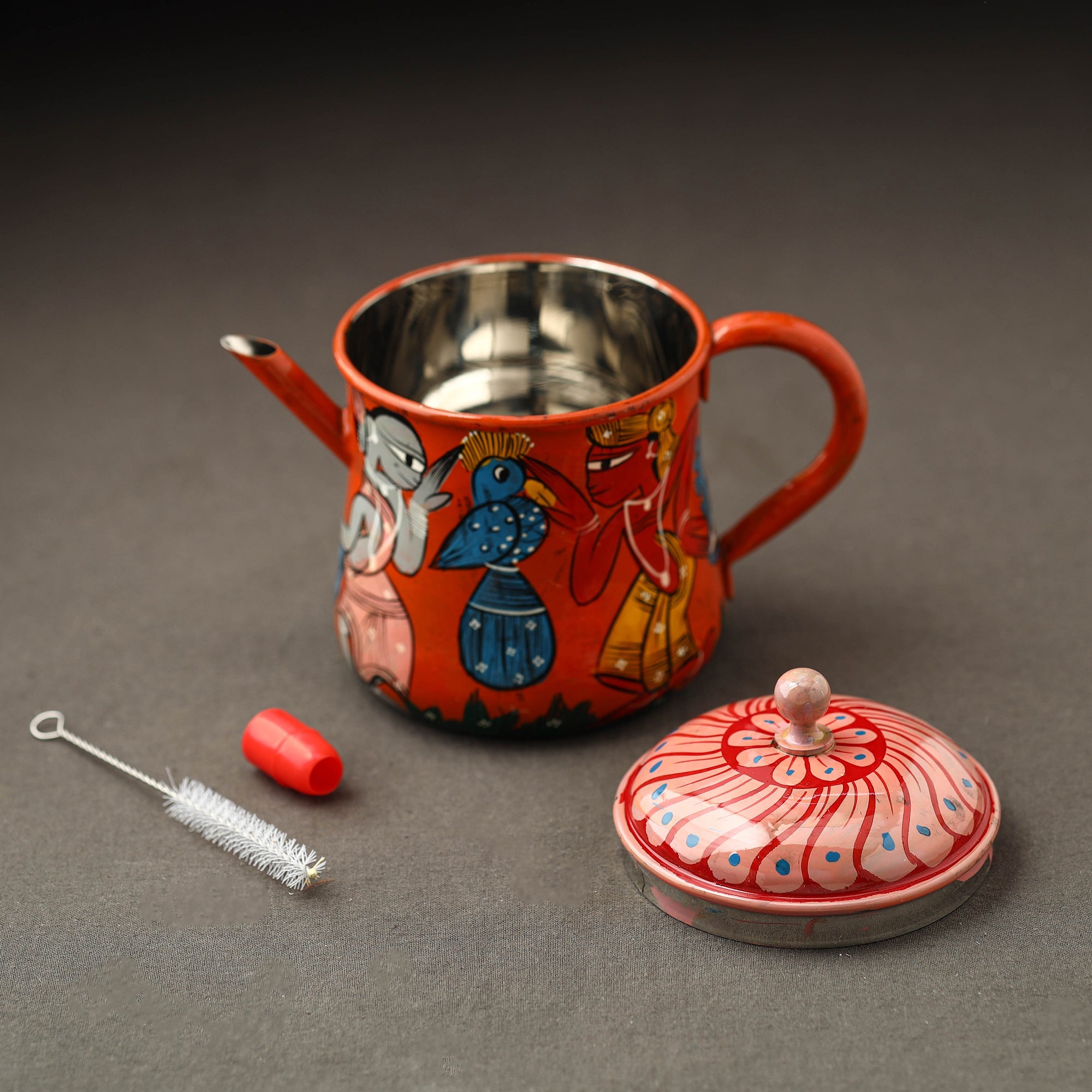 AAYAAS Bengal Patua Handpainted Stainless Steel Oil Dispenser 38 - view 2