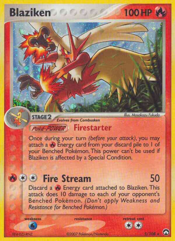 Rare holo ex16-5 – Pokémon Blaziken - 5/108 - Rare Holo [ex16-5] [Reverse Holo]