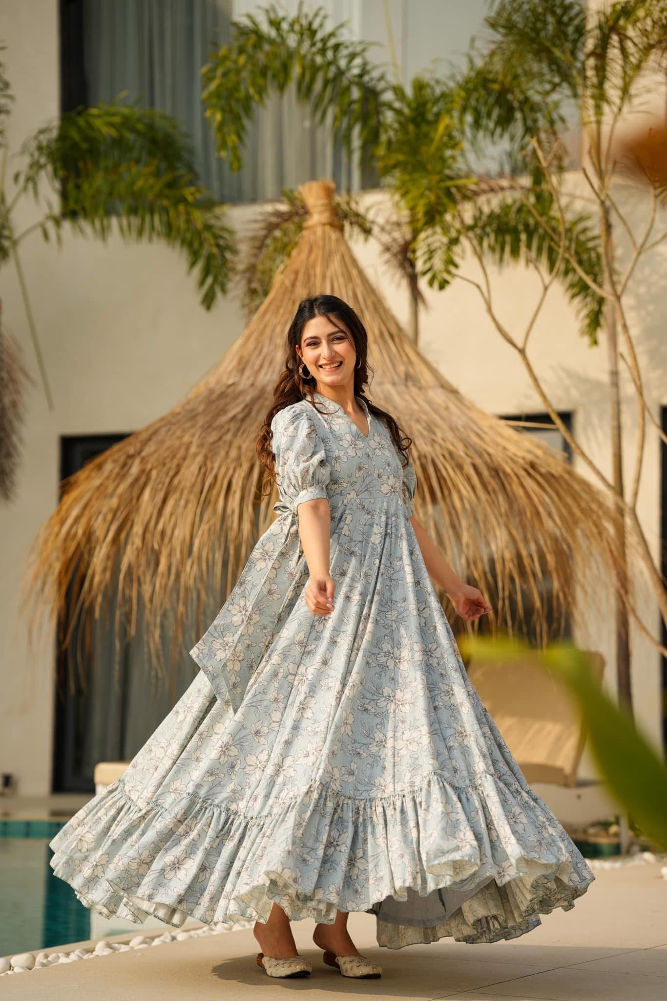 Idaho-o tracy cotton floor length dress - view 6