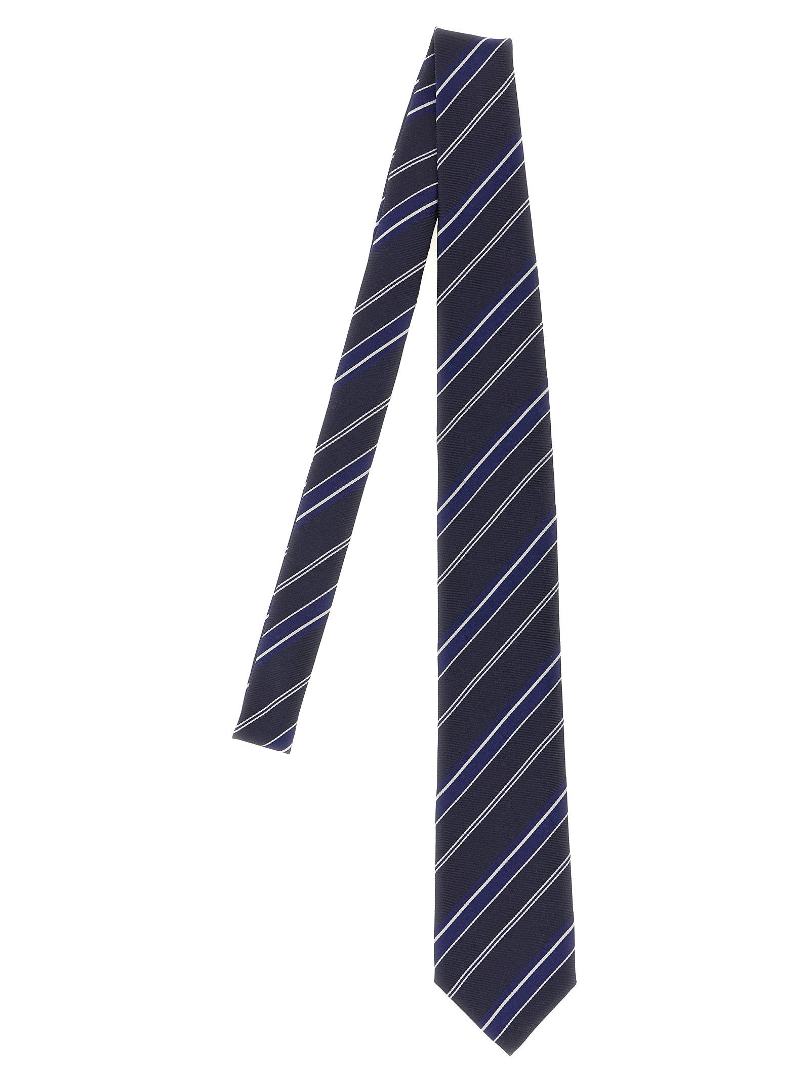 Tom Ford Diagonal Striped Tie – 100% silk mulberry