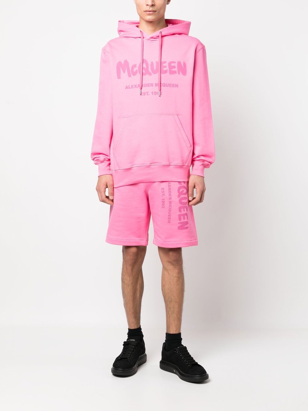 Alexander McQueen Graffiti-print Track Shorts - view 2