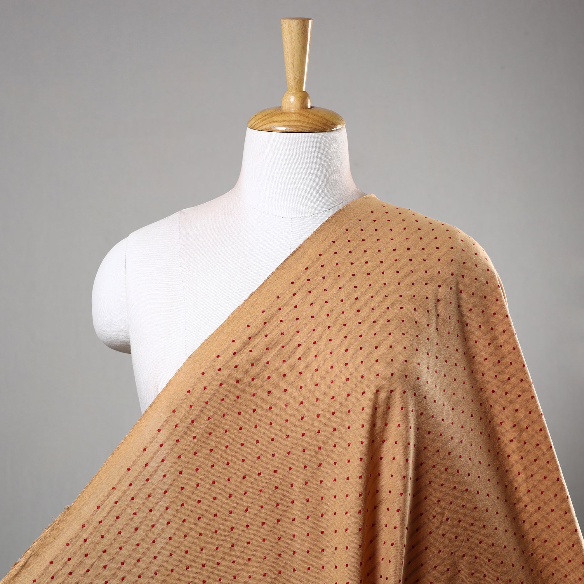 ITOKRI CRAFTS INITIATIVE Brown - Jacquard Prewashed Cotton Fabric 05