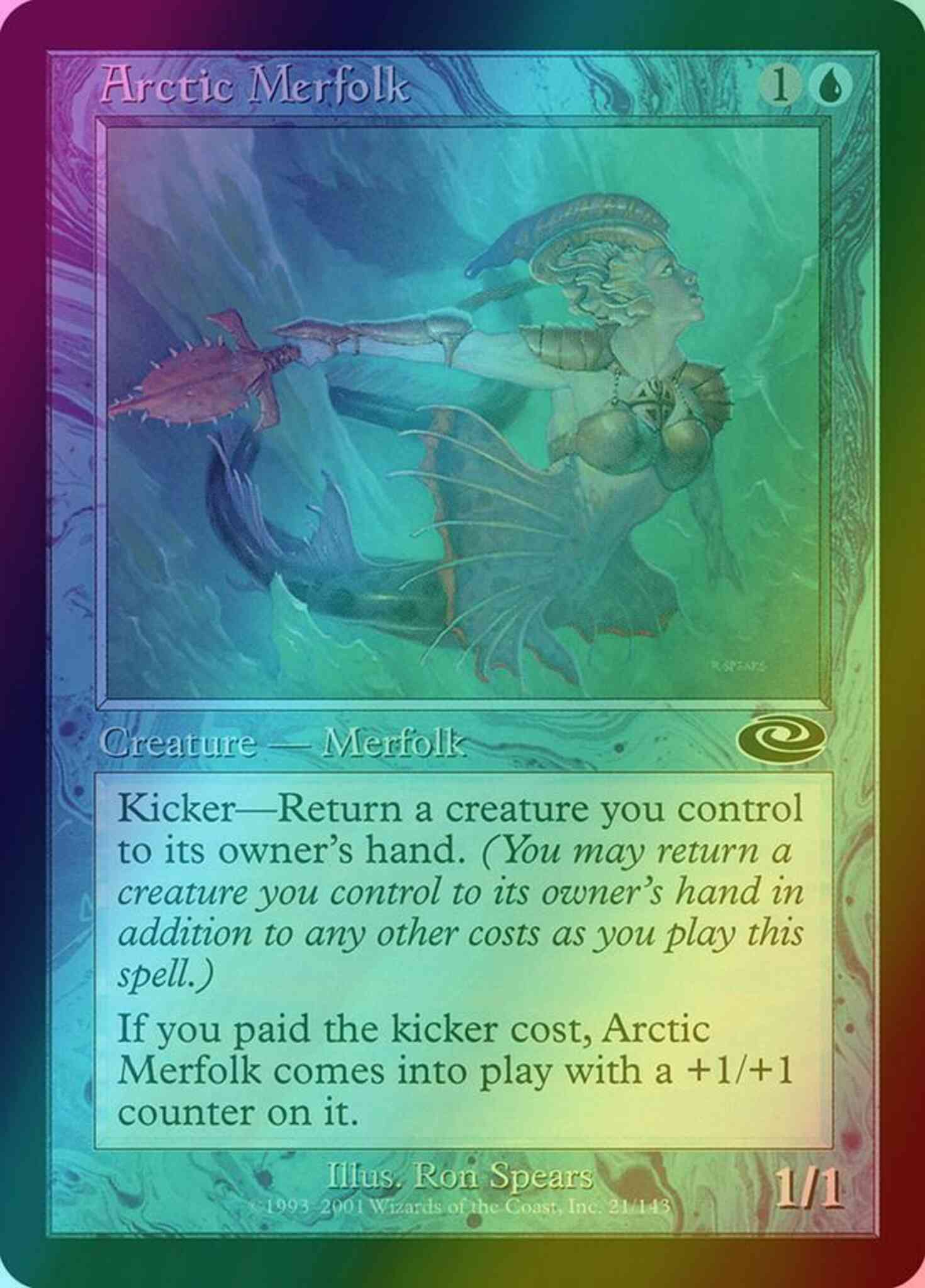 Arctic merfolk 21 – Magic Arctic Merfolk [21] [Planeshift] [Foil]