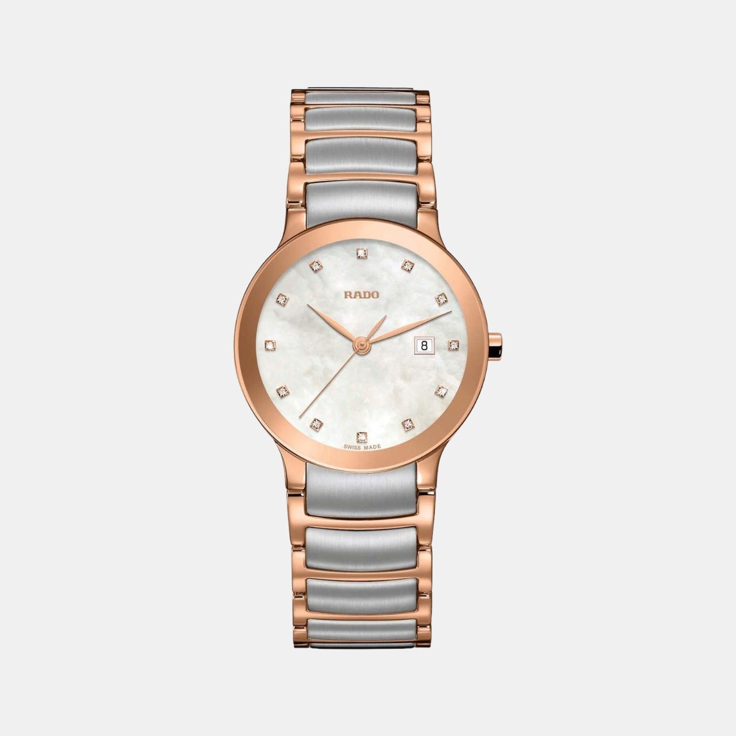Rado Centrix Women Quartz White Dial Analog Stainless Steel Watch R30555902