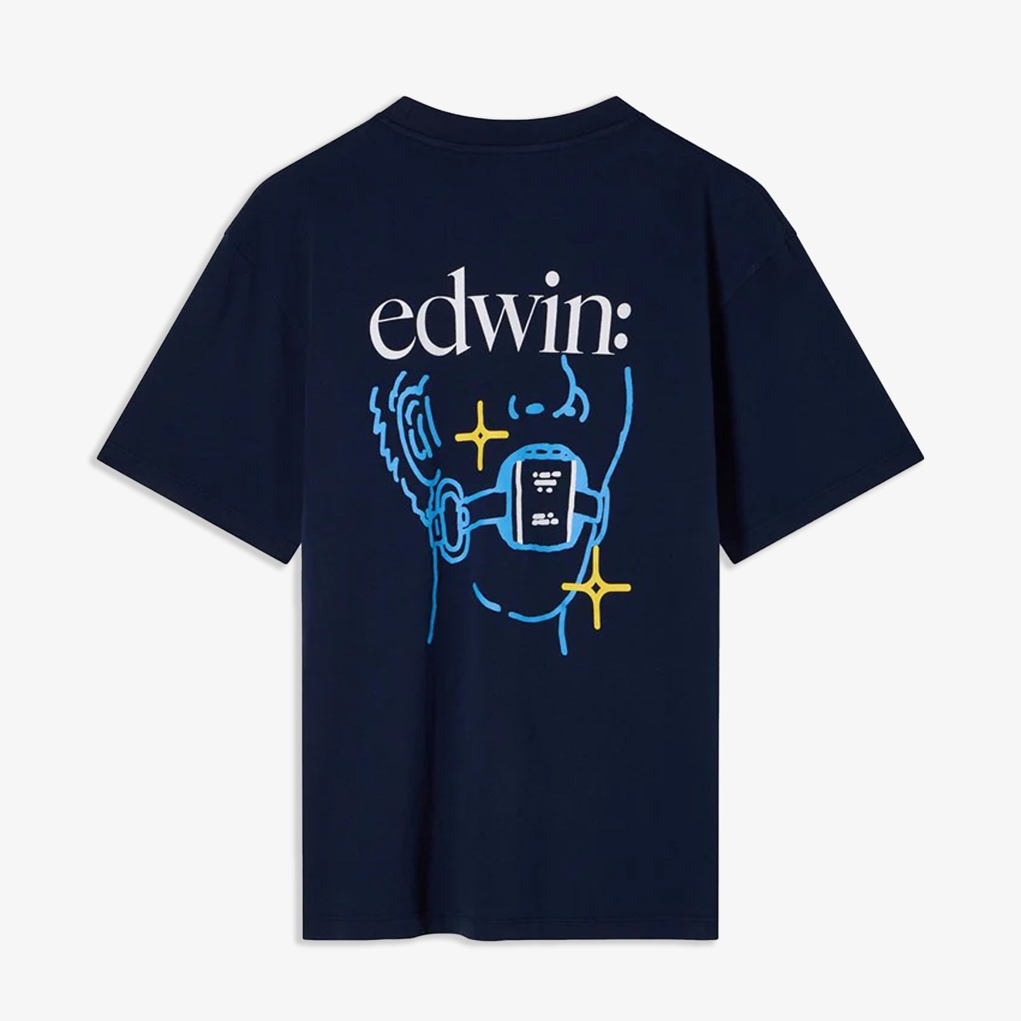 Edwin | Fact T-shirt { Blue - view 2