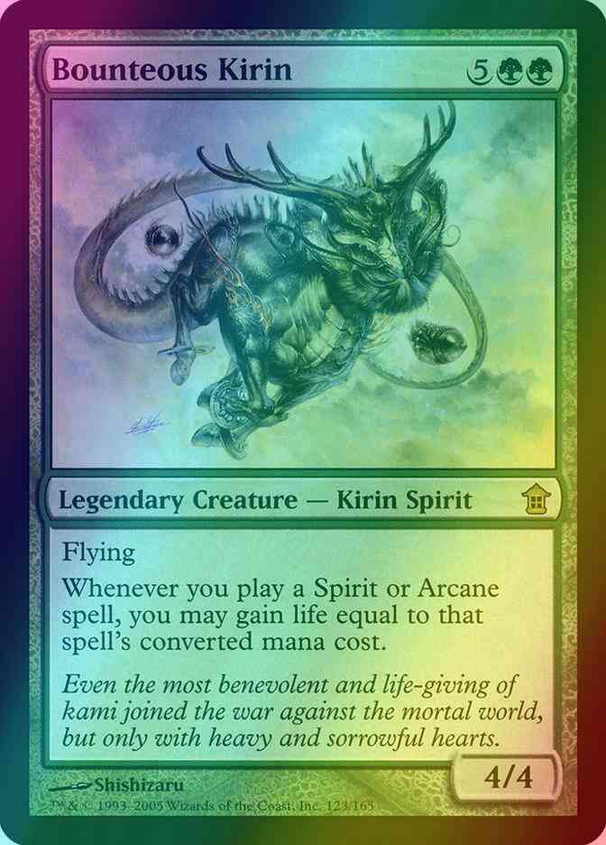 Bounteous kirin 123 – Magic Bounteous Kirin [123] [Saviors of Kamigawa] [Foil]