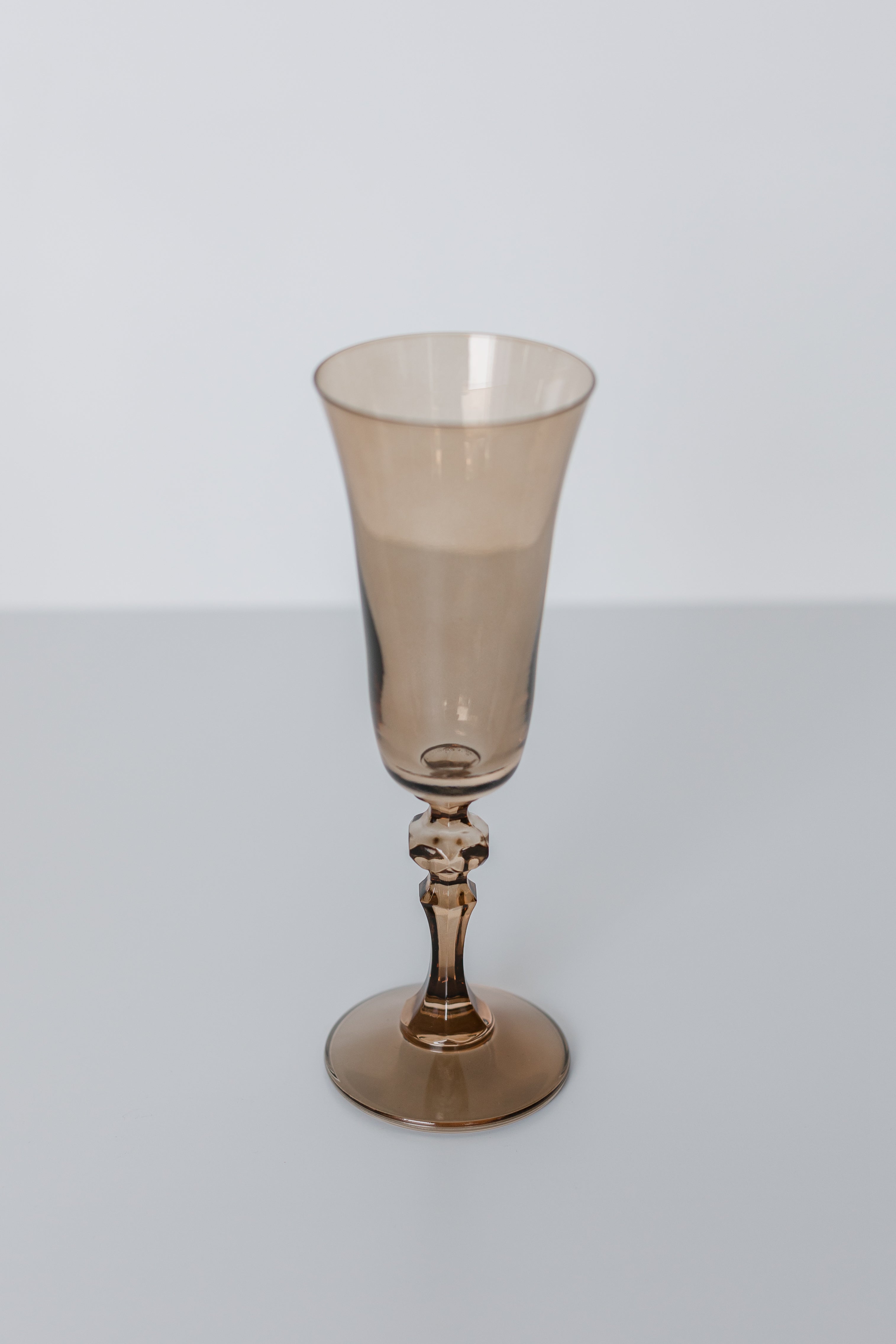 Estelle Colored Glass Estelle Colored Regal Flute - Set of 2 {Mocha Mousse (Our Amber Smoke)} - view 3