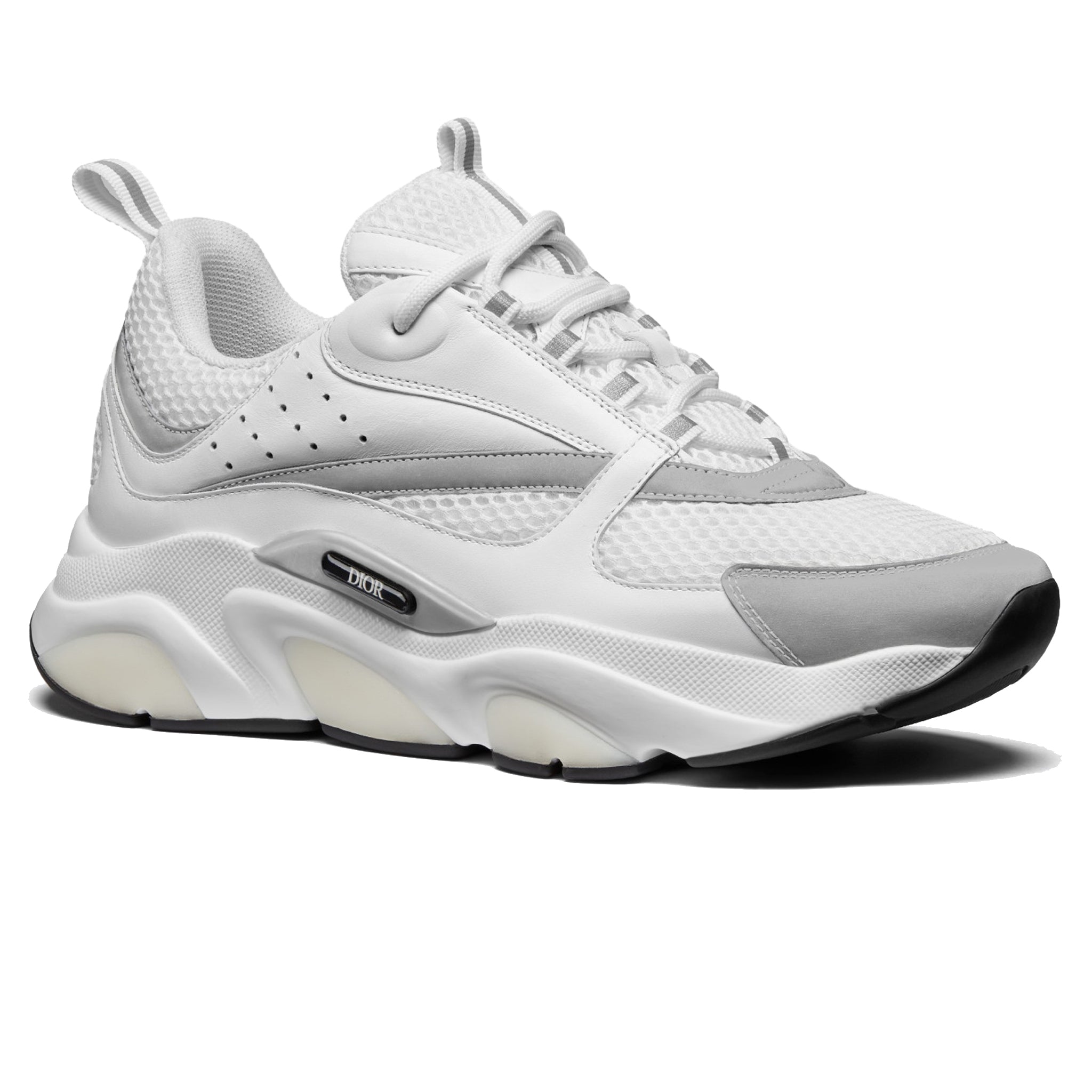 Dior B22 White Reflective Calfskin Trainer - view 2