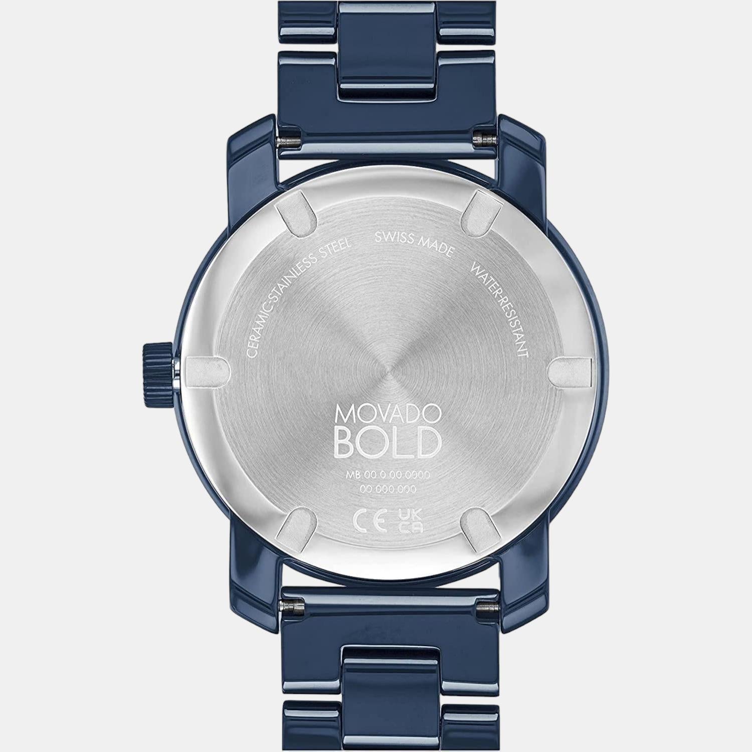 Movado Bold Women Quartz Blue Dial Analog Stainless Steel Watch 3600805 - view 3