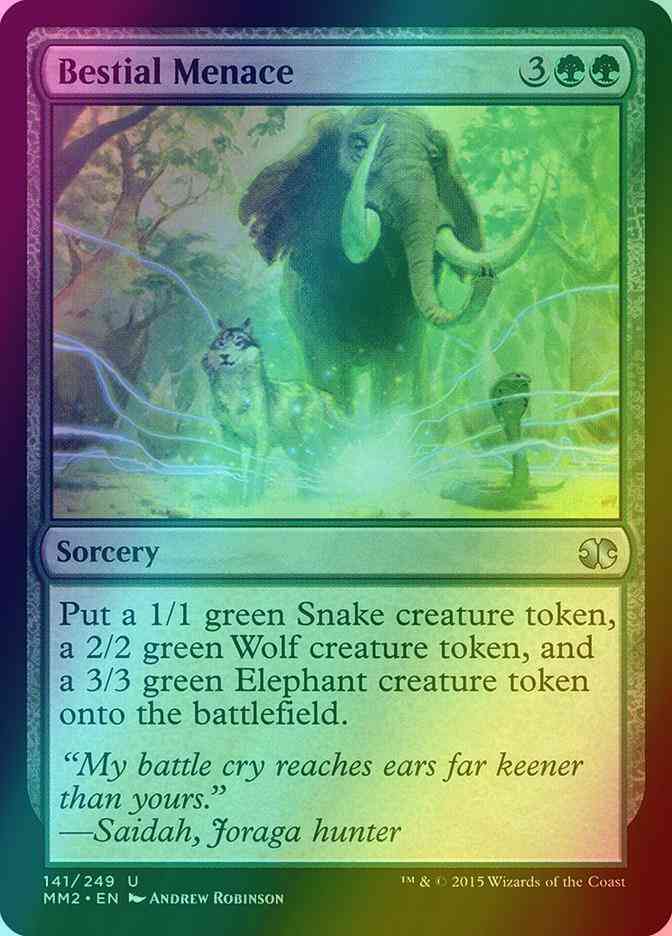 Bestial menace 141 – Magic Bestial Menace [141] [Modern Masters 2015] [Foil]