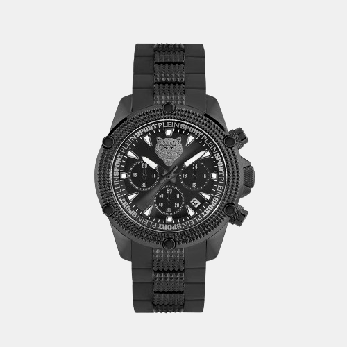 Plein Sports Hurricane Men Quartz Black Dial Chronograph Stainless Steel Watch PSDBA1023