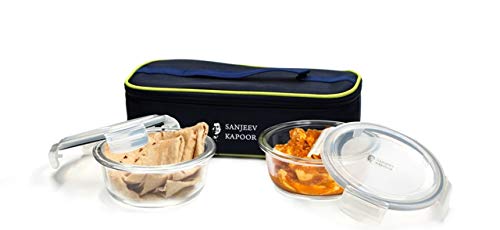 Wonderchef Boston Round Glass Lunch BoxesSet Of 2 Pcs - view 2