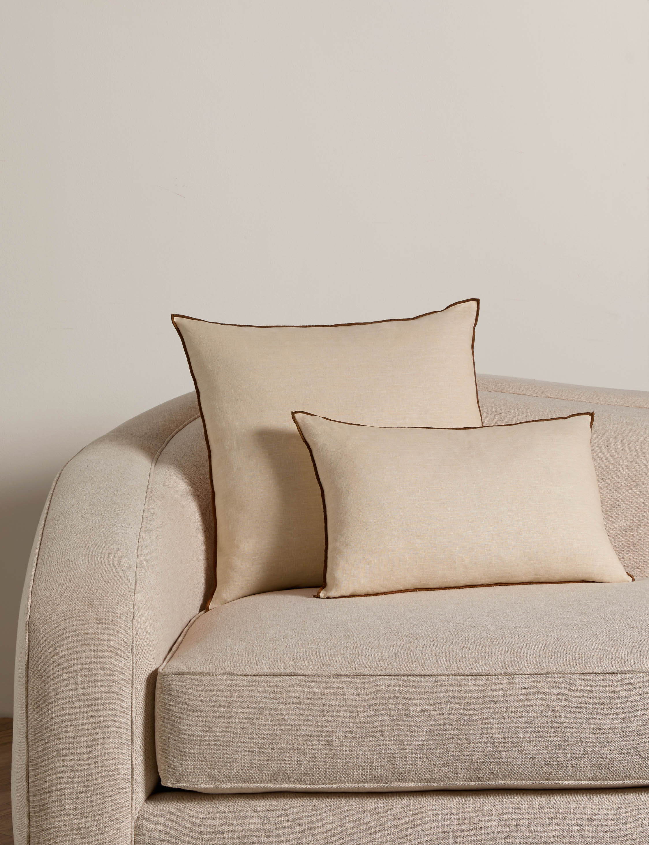 Lulu and Georgia Carys Contrast Linen Pillow - view 6