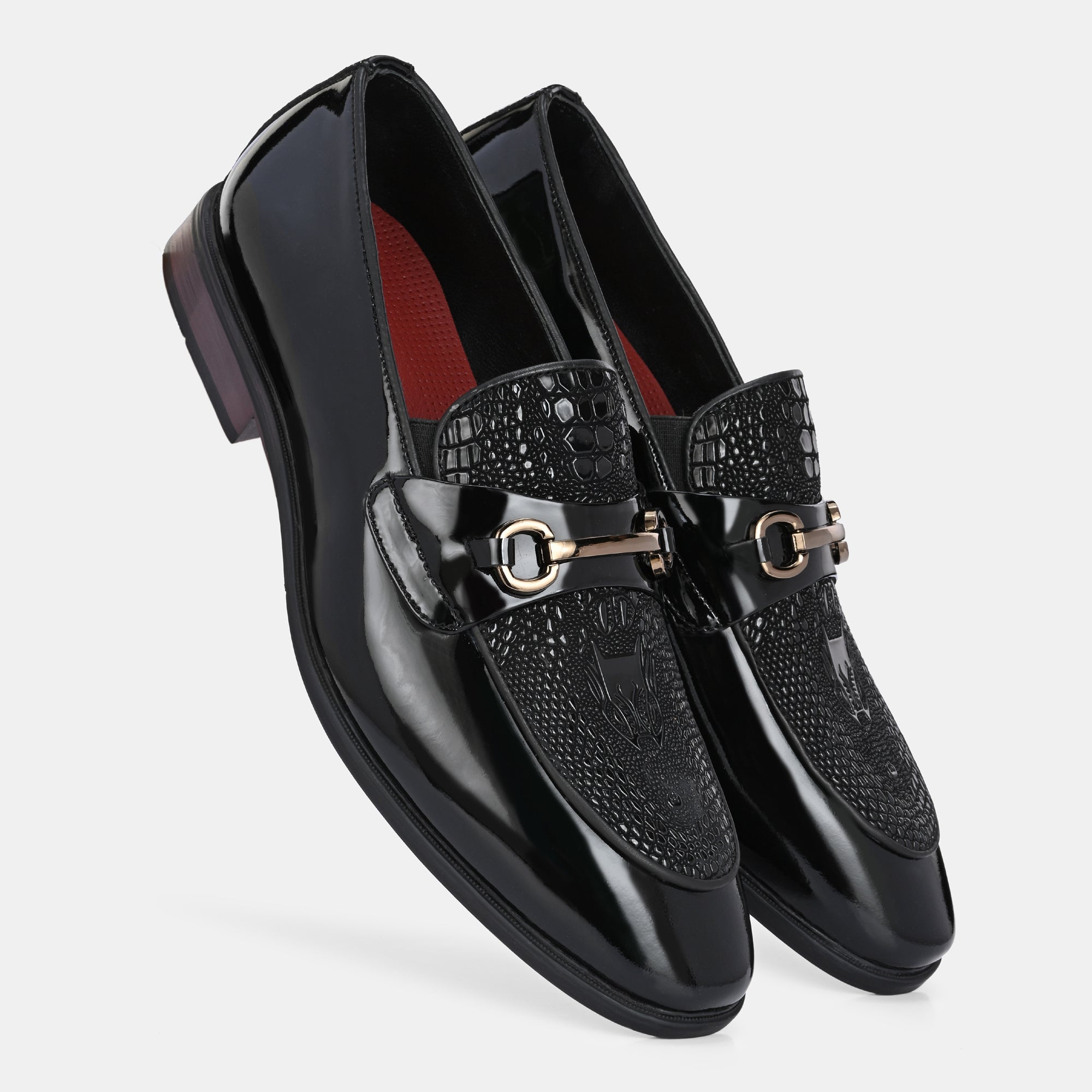 Hand Engraved Loafers by Lafattio – Black - view 3