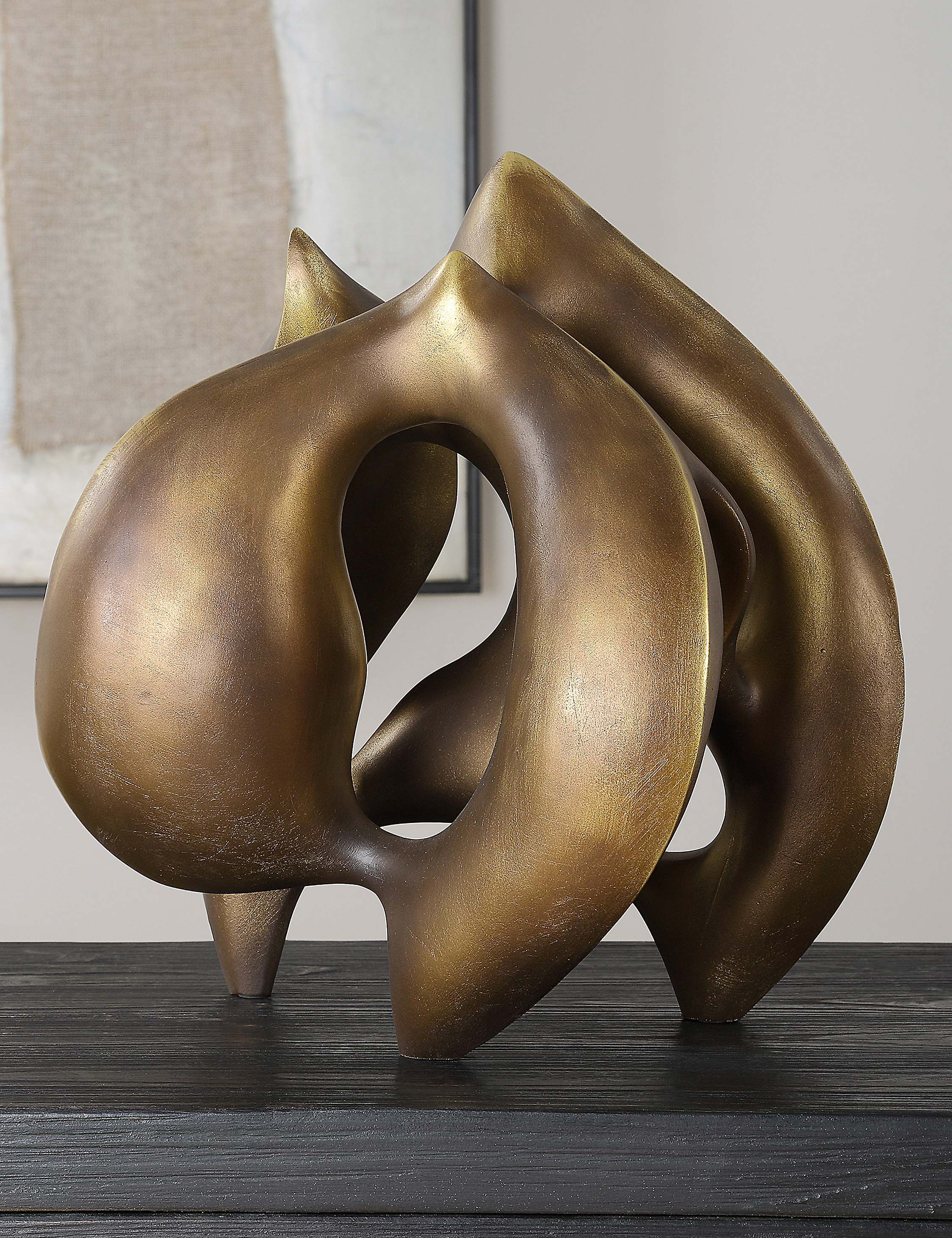 Lulu and Georgia Kirt Sculpture – Bronze - view 2