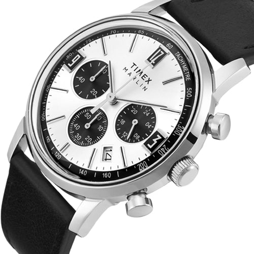 Timex Marlin Silver-Tone Round Dial Analog Men's Watch 42mm TWEG26703 - view 2